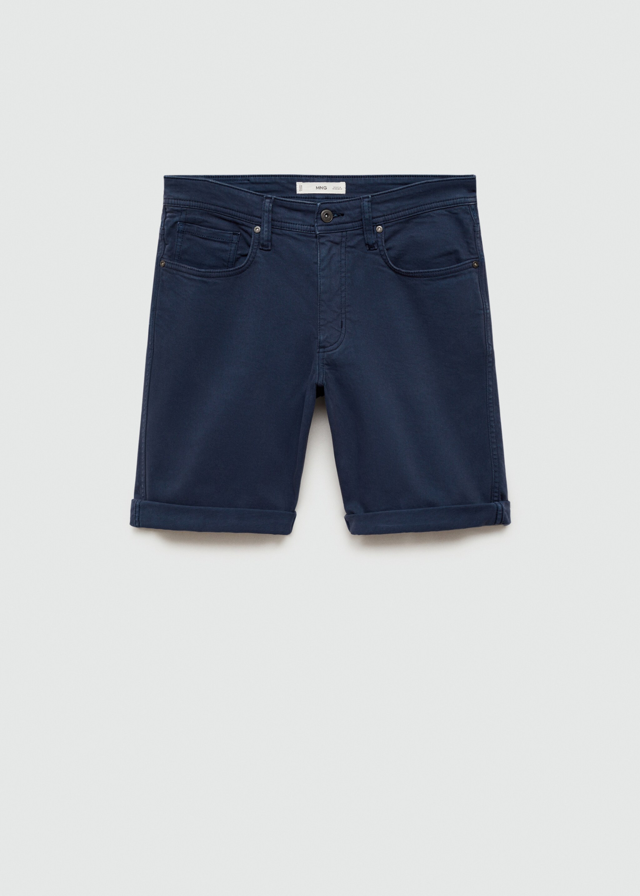 Slim-fit denim bermuda shorts - Article without model