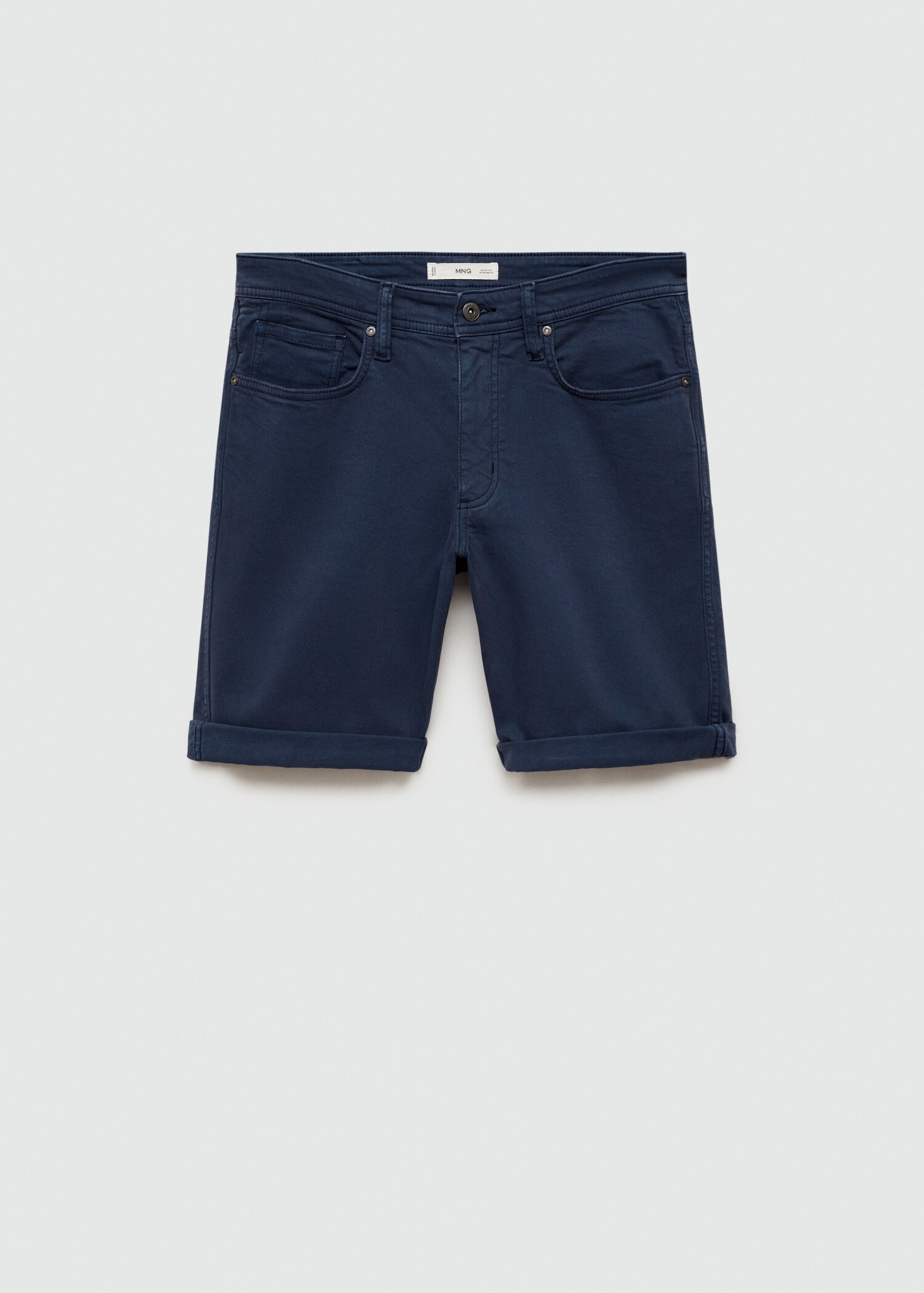 Slim-fit denim bermuda shorts - Article without model