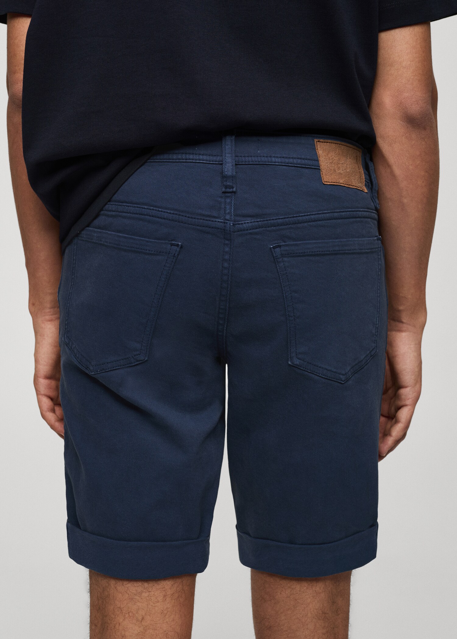 Slim-fit denim bermuda shorts - Details of the article 6