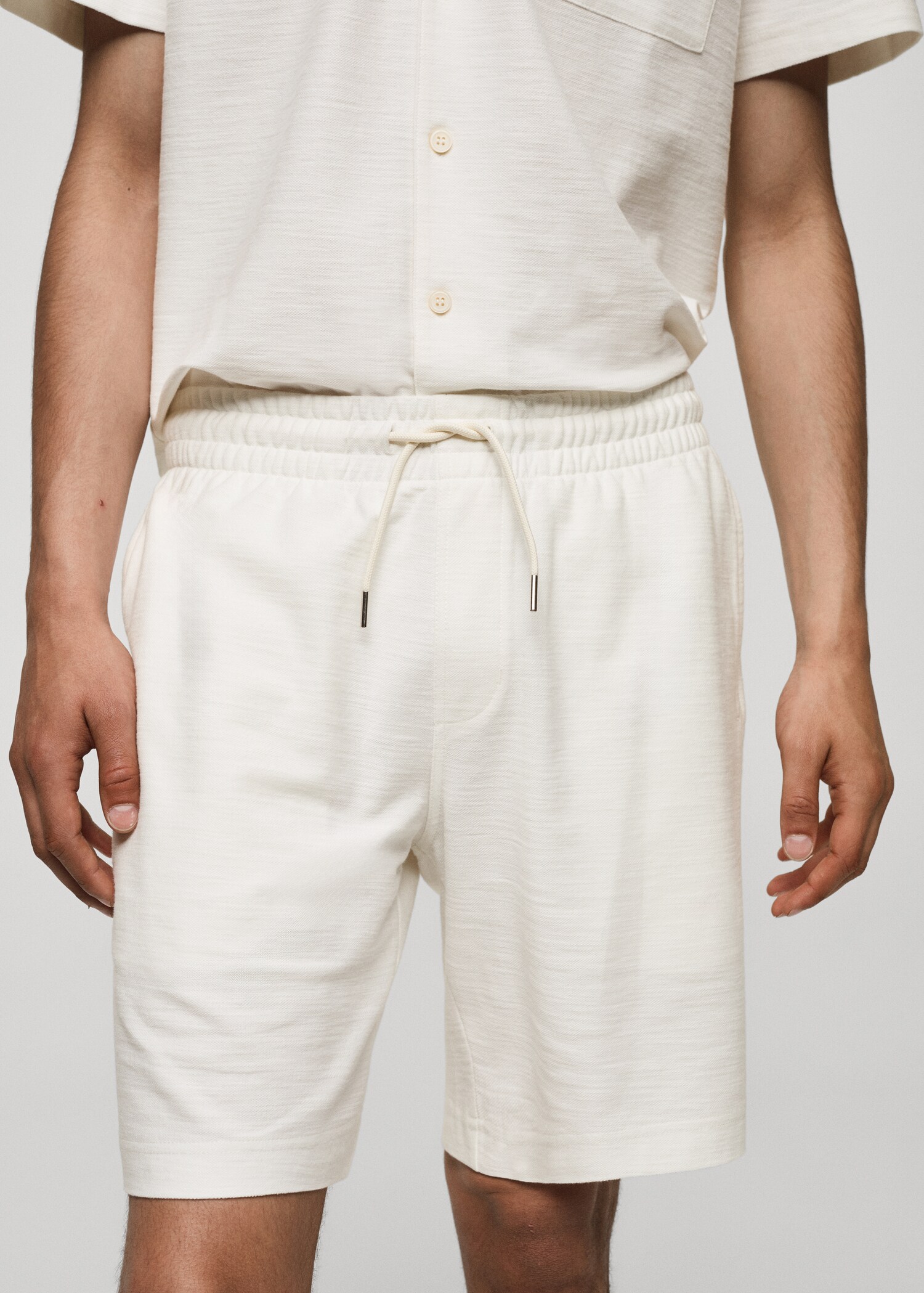 Baumwoll-Bermudashorts mit Kordelzug - Detail des Artikels 1