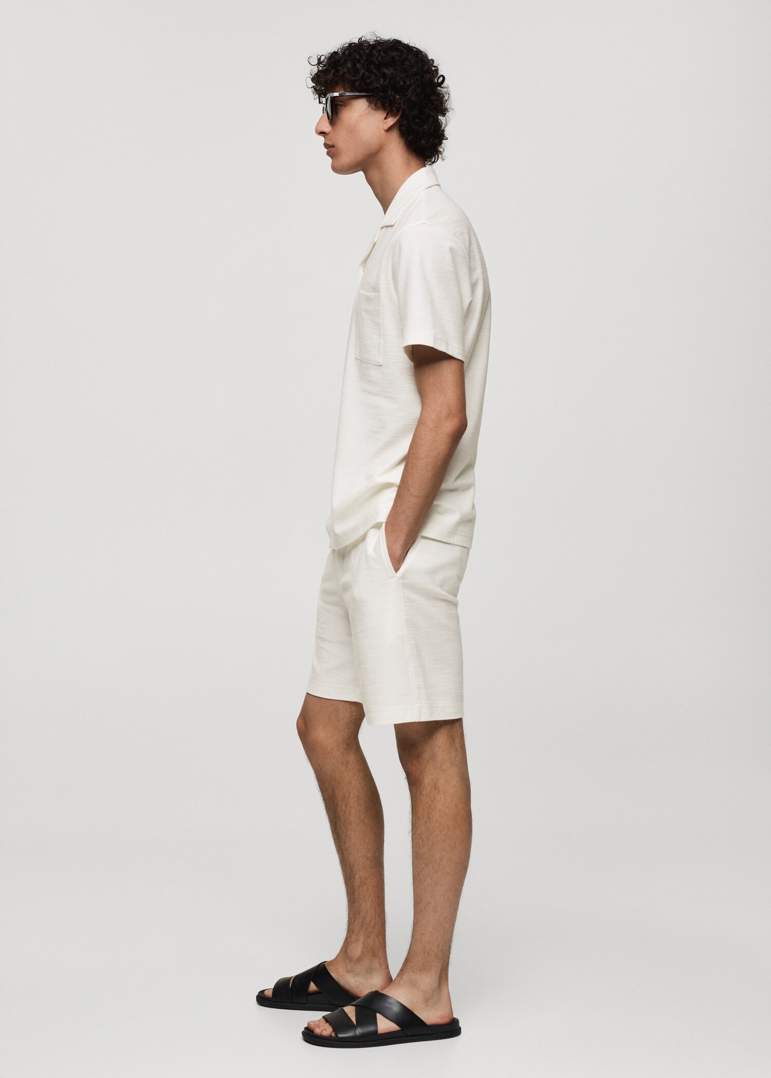 Baumwoll-Bermudashorts mit Kordelzug - Detail des Artikels 2