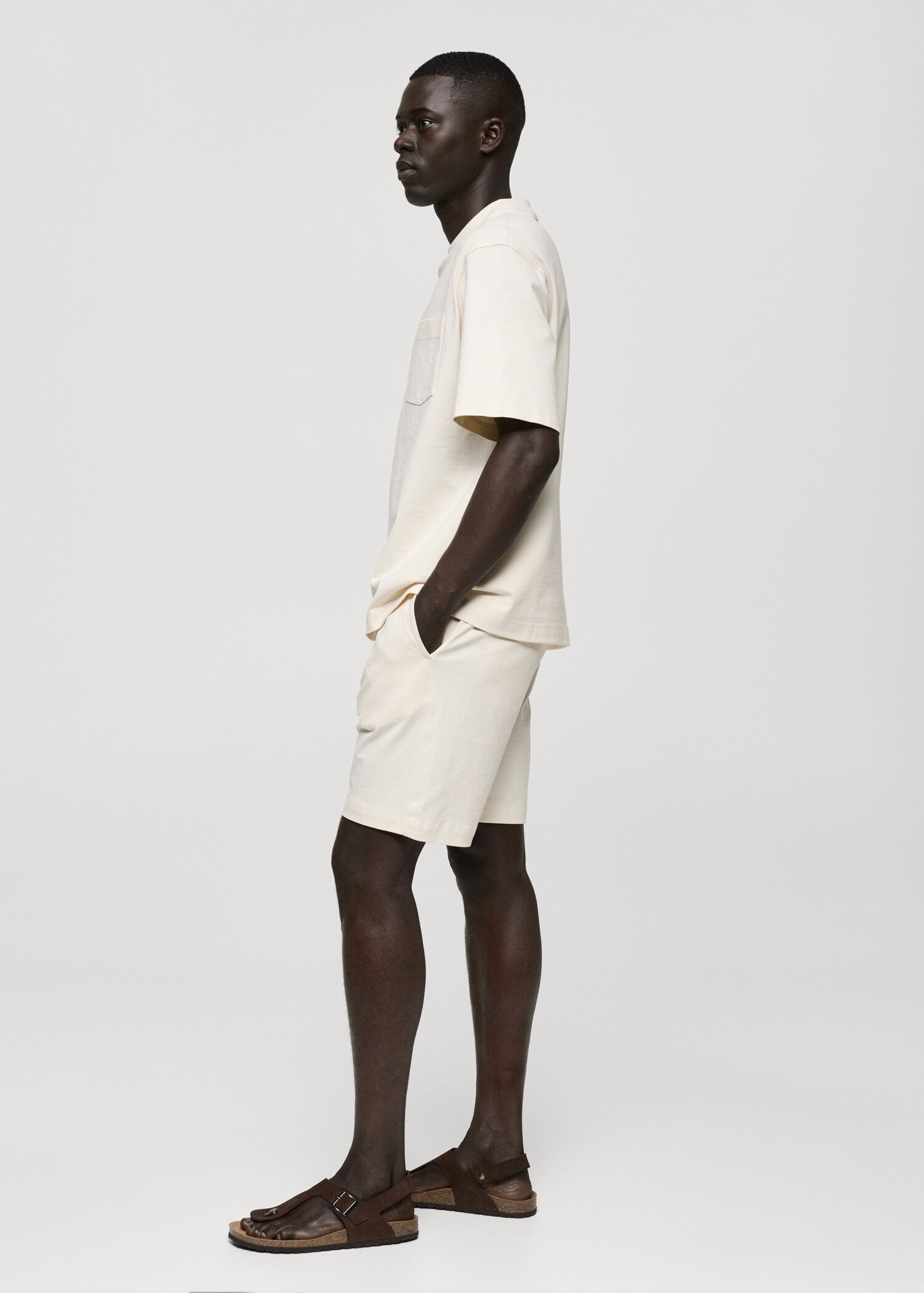 Bermudashorts aus 100 % Baumwolle mit Kordel - Detail des Artikels 2