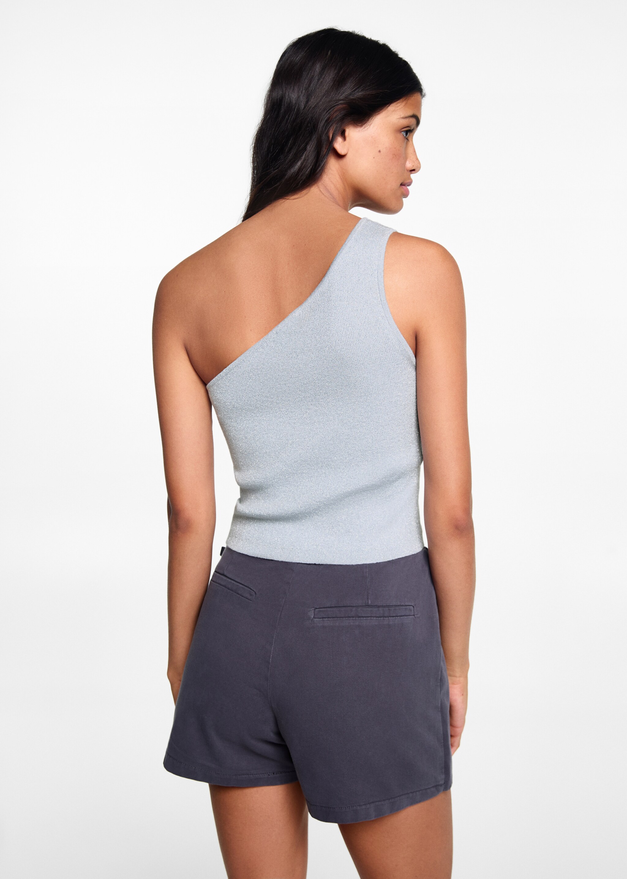 Asymmetrisches Lurex-Top - Rückseite des Artikels