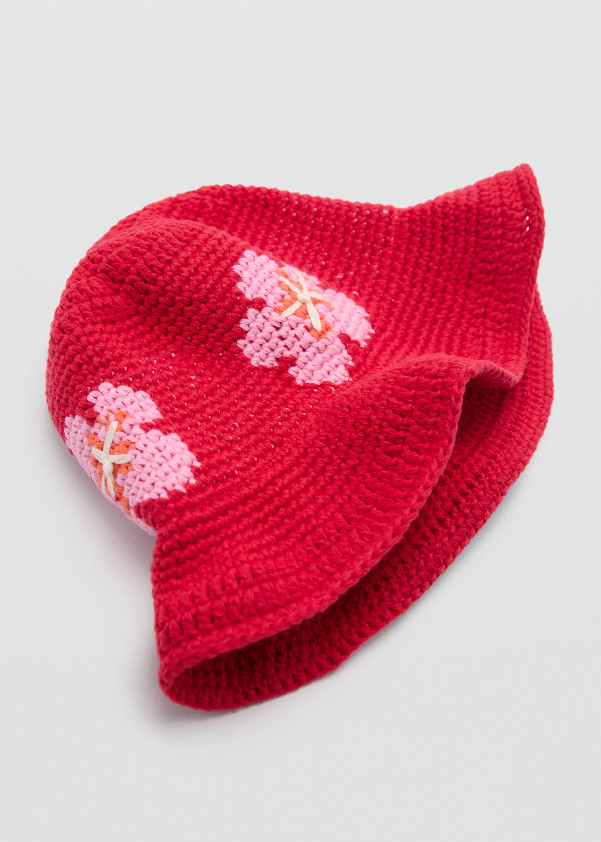 Chapeau crochet fleurs - Détail de l'article 1, Rouge. Ref: 77090628-00.
