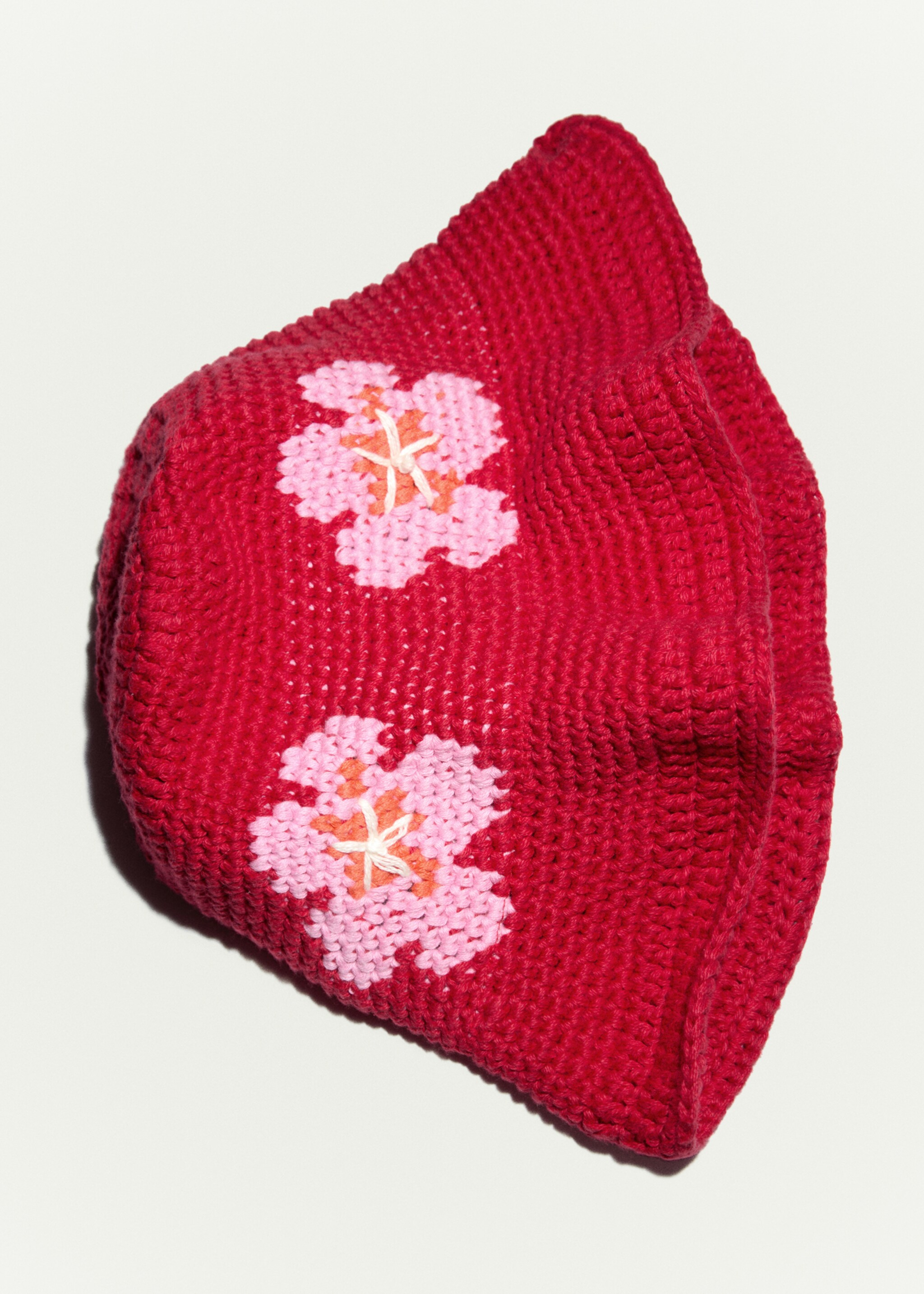 Chapeau crochet fleurs - Détail de l'article 6, Rouge. Ref: 77090628-00.