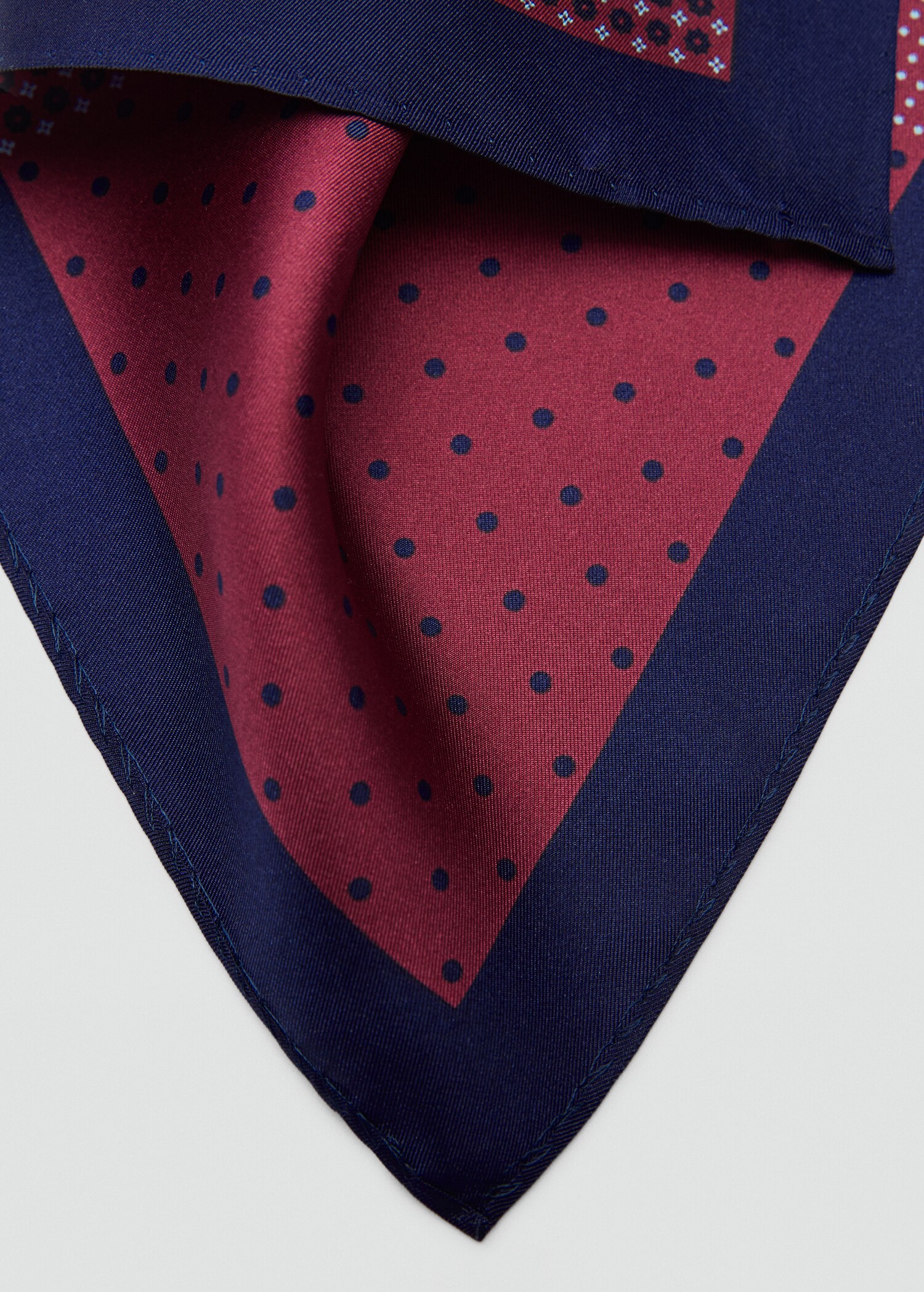 Printed silk pocket square - Medium plane