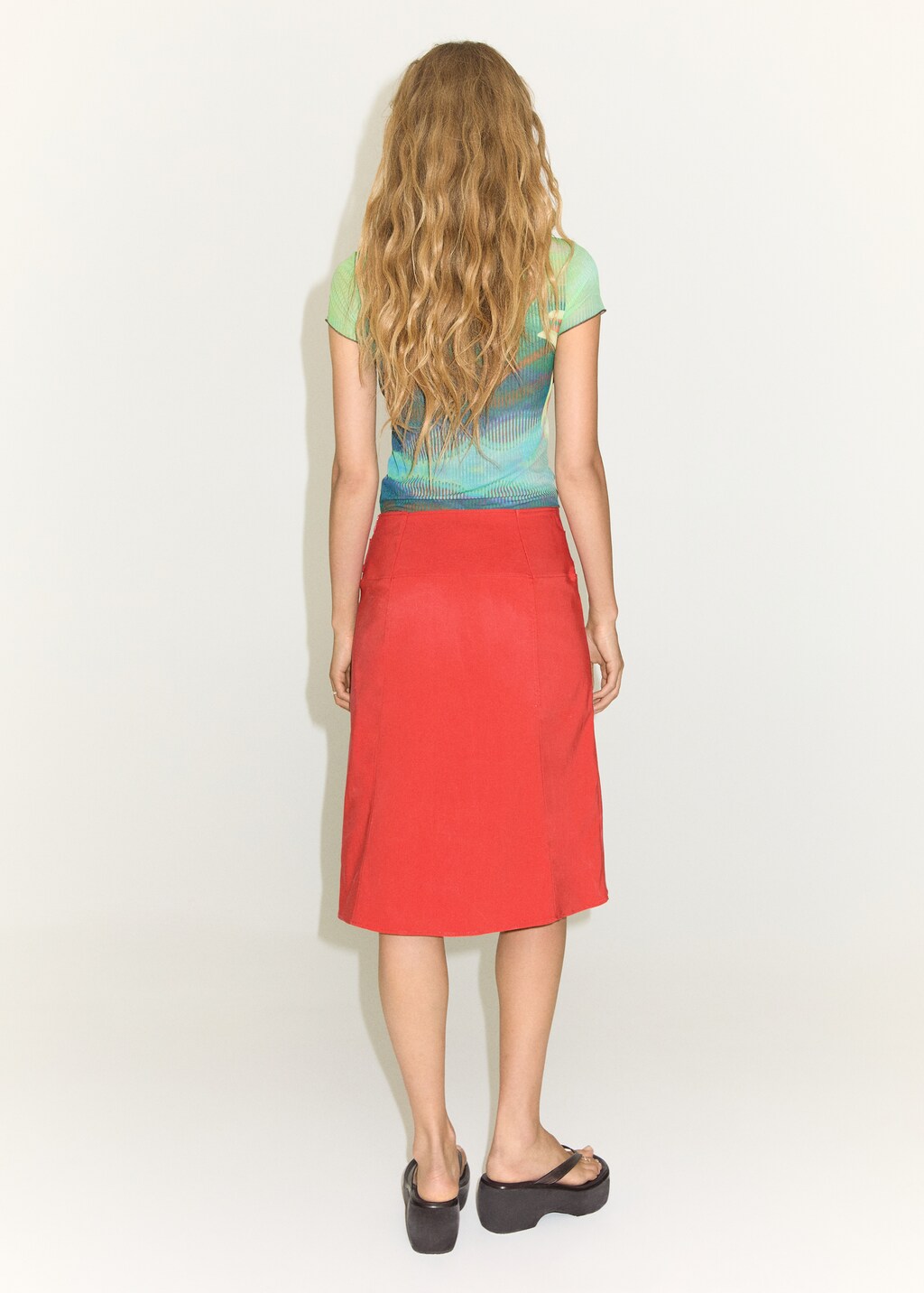 スカート WOOL SKIRT WITH REMOVABLE BELT Skirts | Wool Skirt with Removable Belt and Central Zip