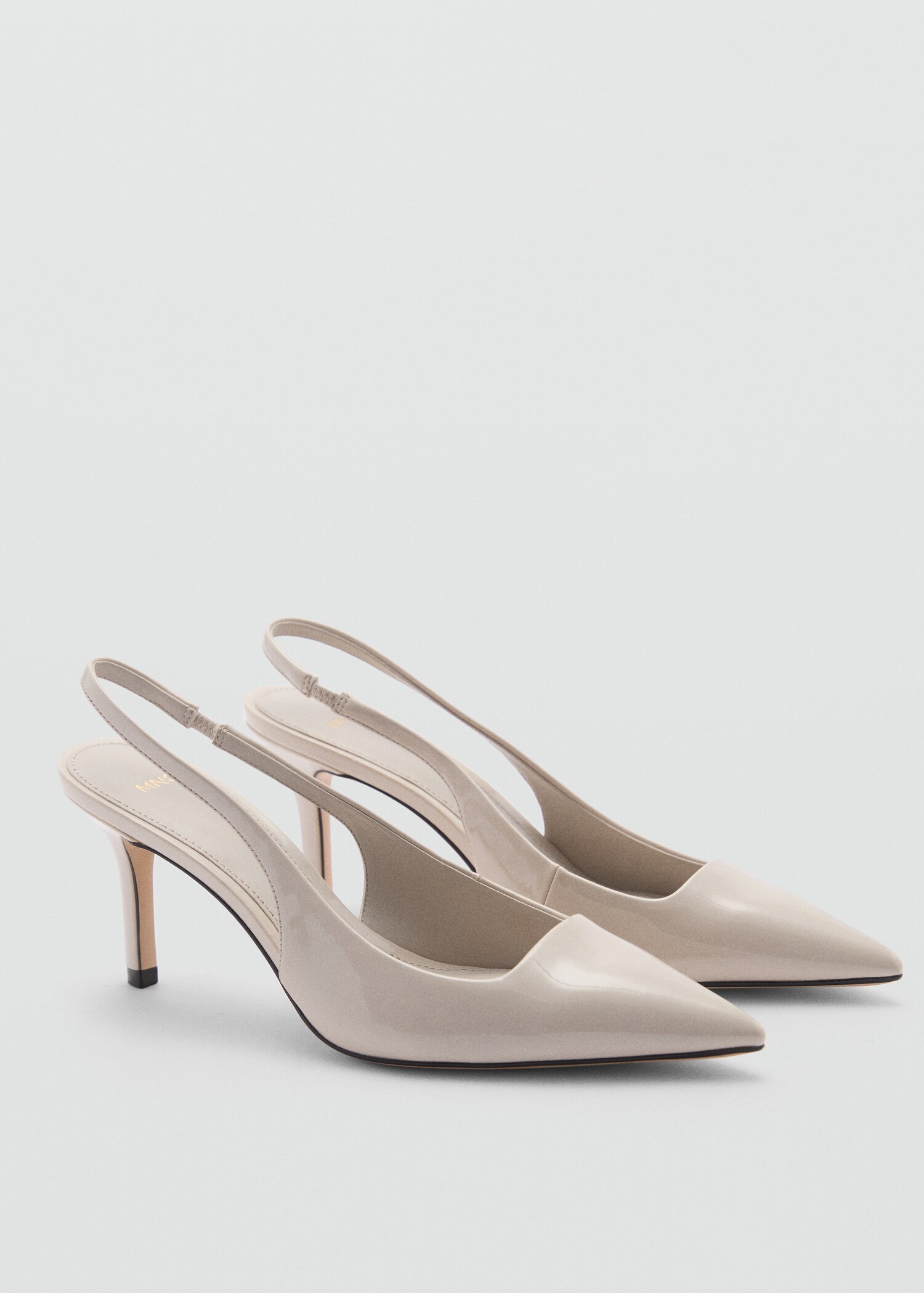 Patent leather-effect heeled shoes - Medium plane