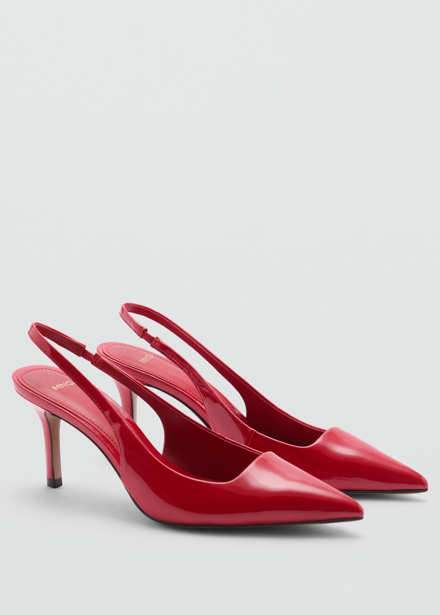 Patent leather-effect heeled shoes - Medium plane