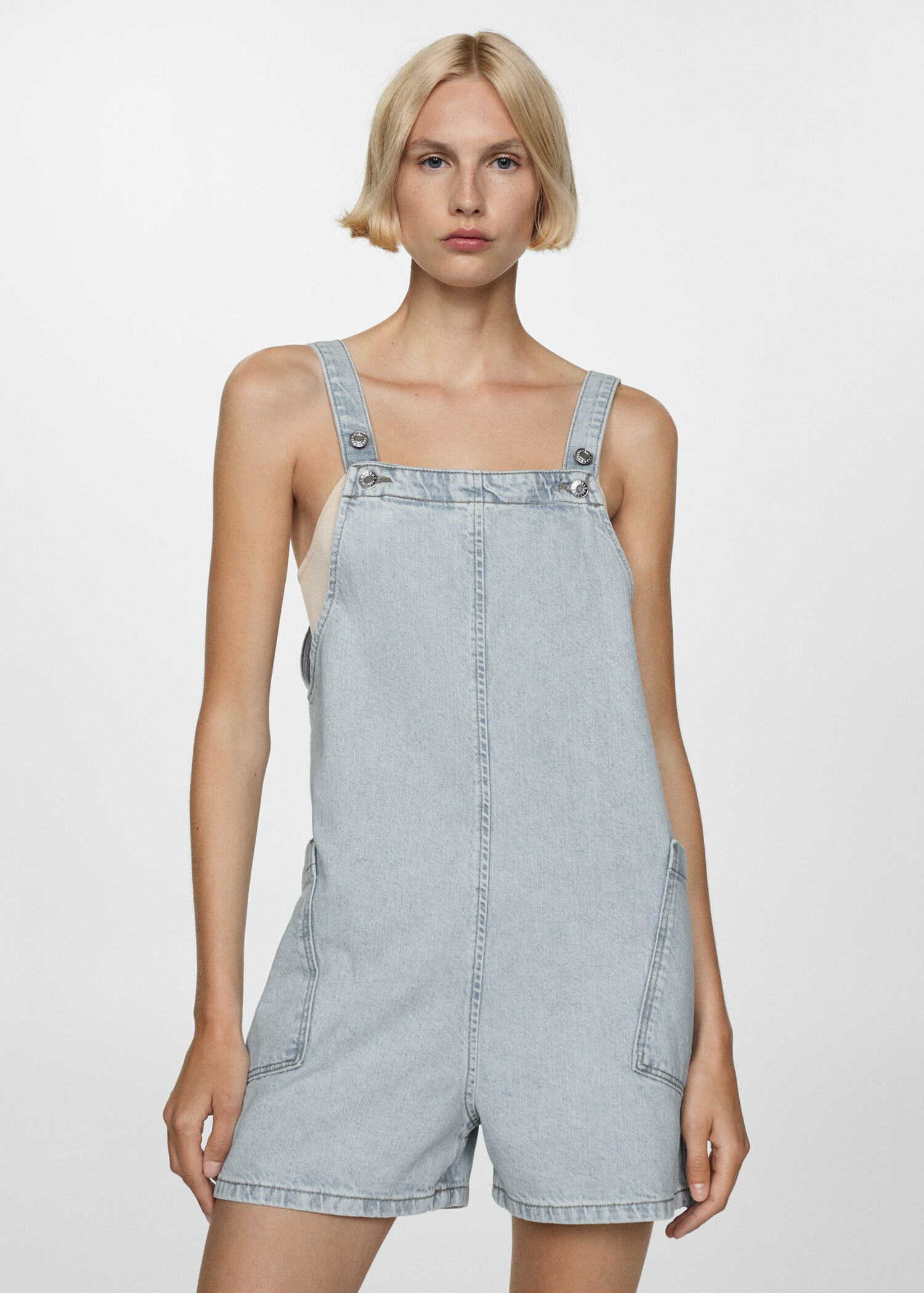 Denim jumpsuit short - Medium plane