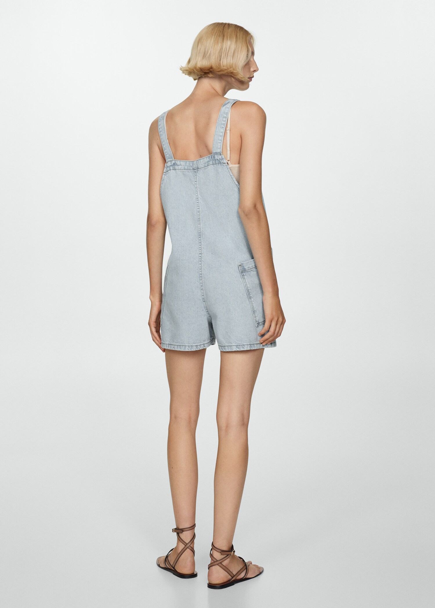 Denim jumpsuit short - Reverse of the article