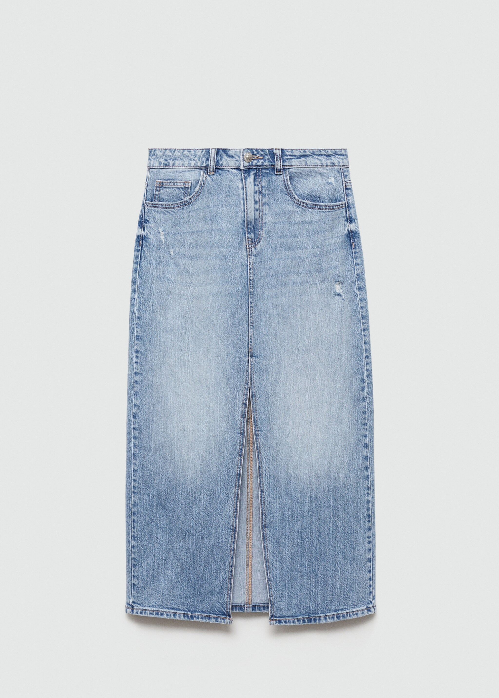Slit denim skirt - Article without model