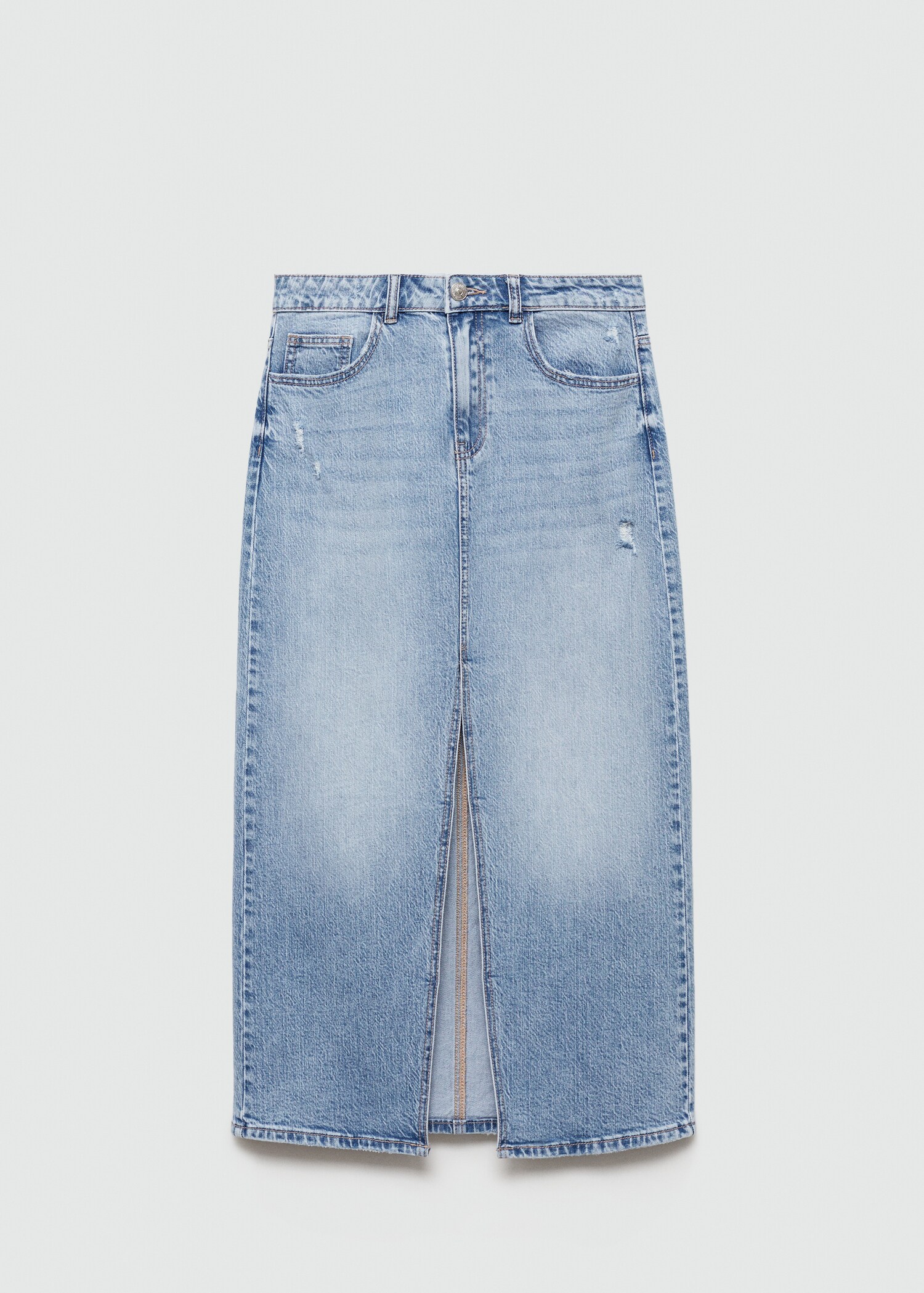 Slit denim skirt - Article without model