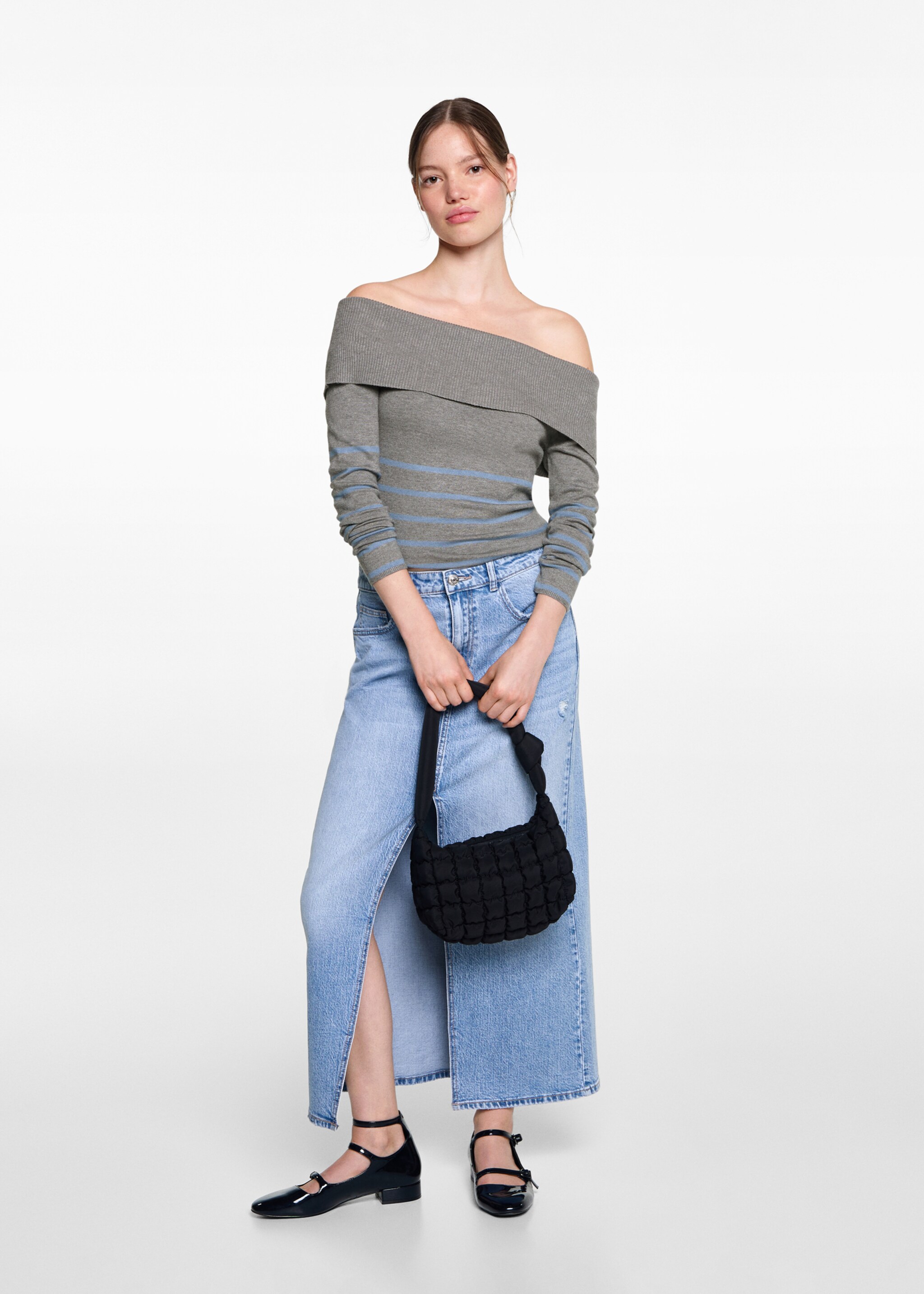 Slit denim skirt - Details of the article 2