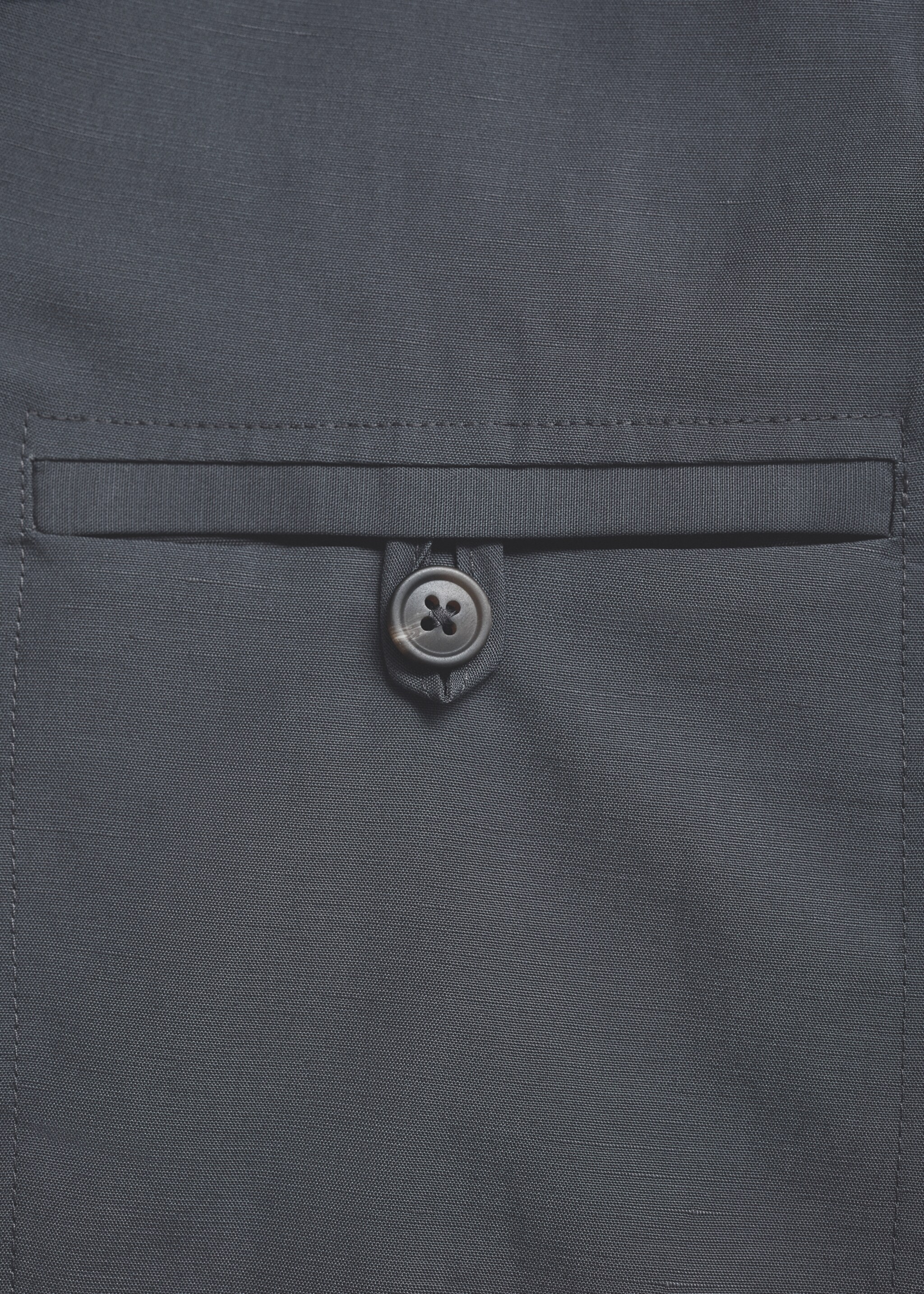 Slim Fit-Anzugblazer aus Leinengemisch - Detail des Artikels 0, Petrolblau. Ref: 77092531-00.