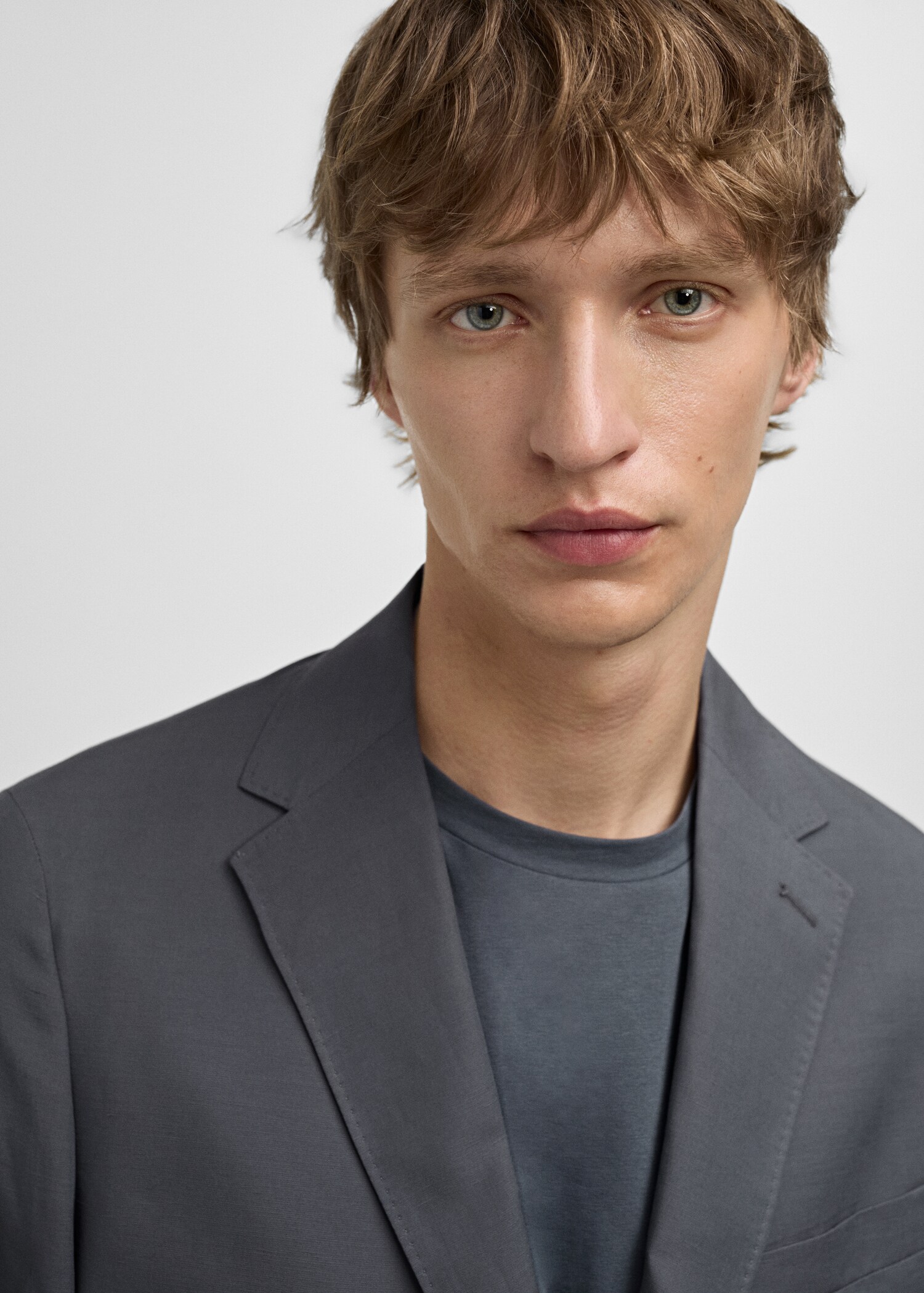 Slim Fit-Anzugblazer aus Leinengemisch - Detail des Artikels 1