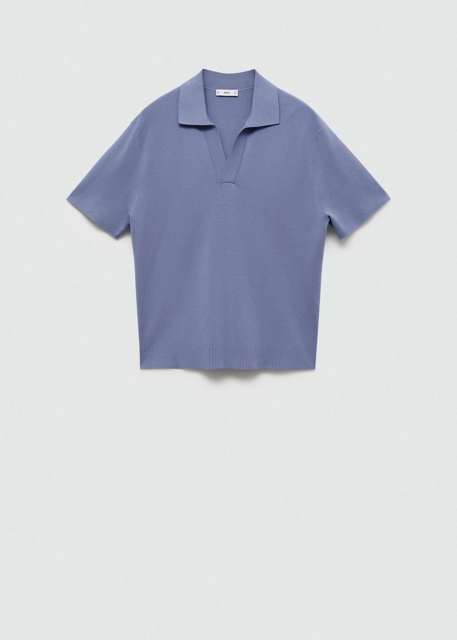 Relaxed-fit knitted polo shirt - Article without model