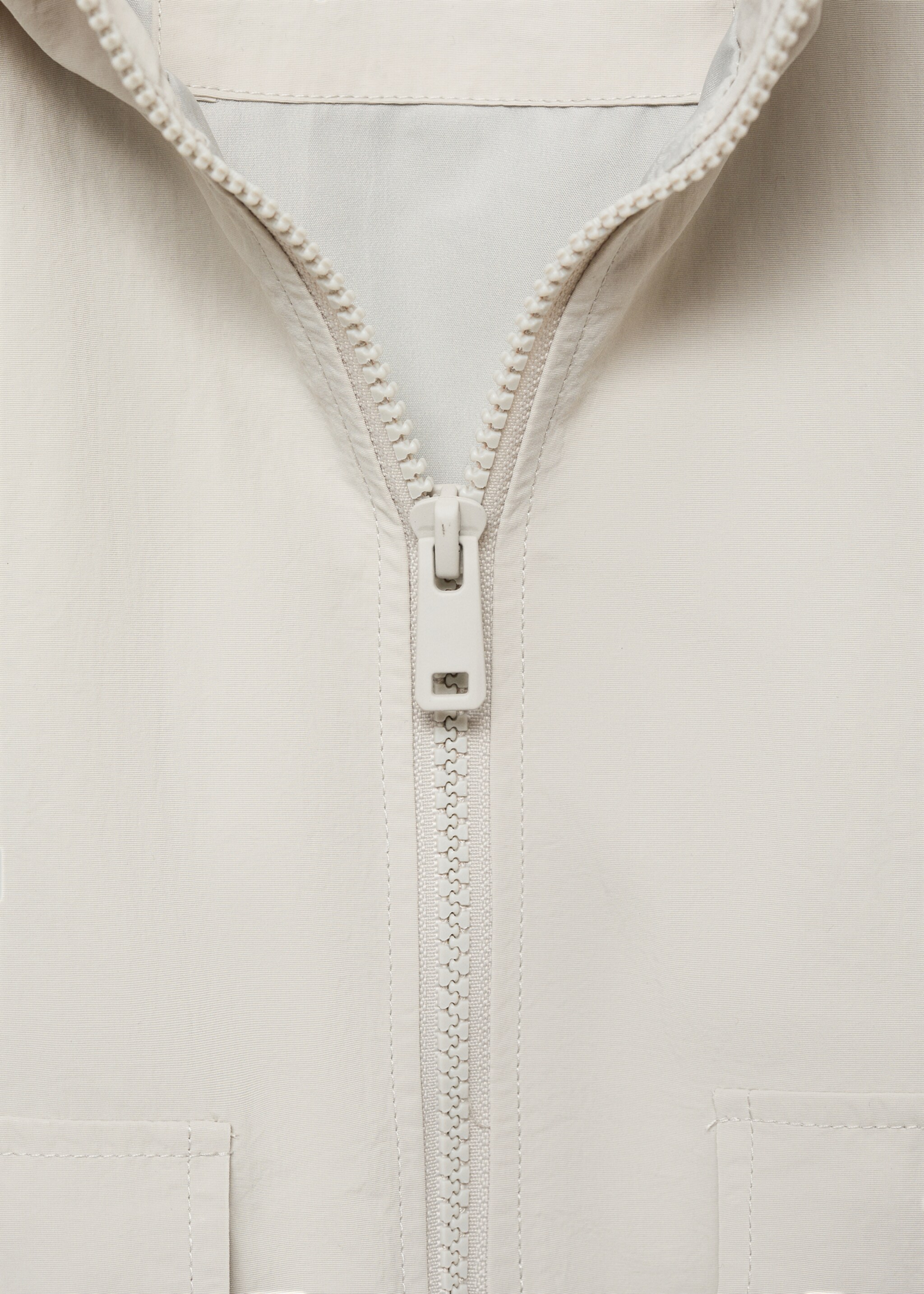 Raincoat hooded jacket - Details of the article 0, Grey. Ref: 77092540-00.