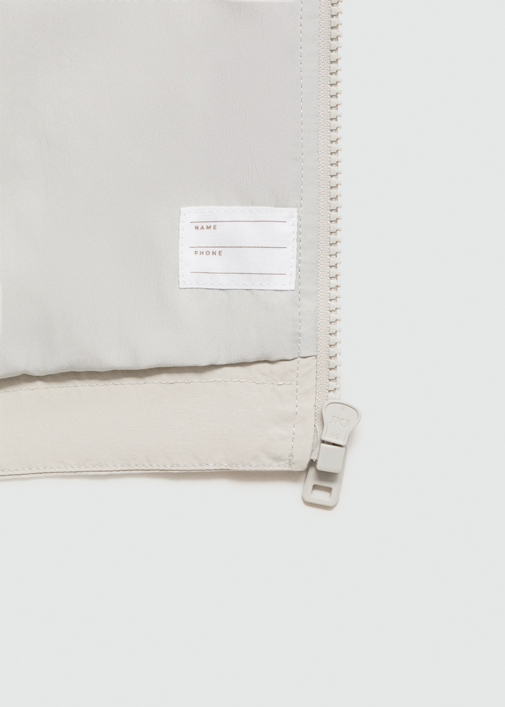 Raincoat hooded jacket - Details of the article 8, Grey. Ref: 77092540-00.