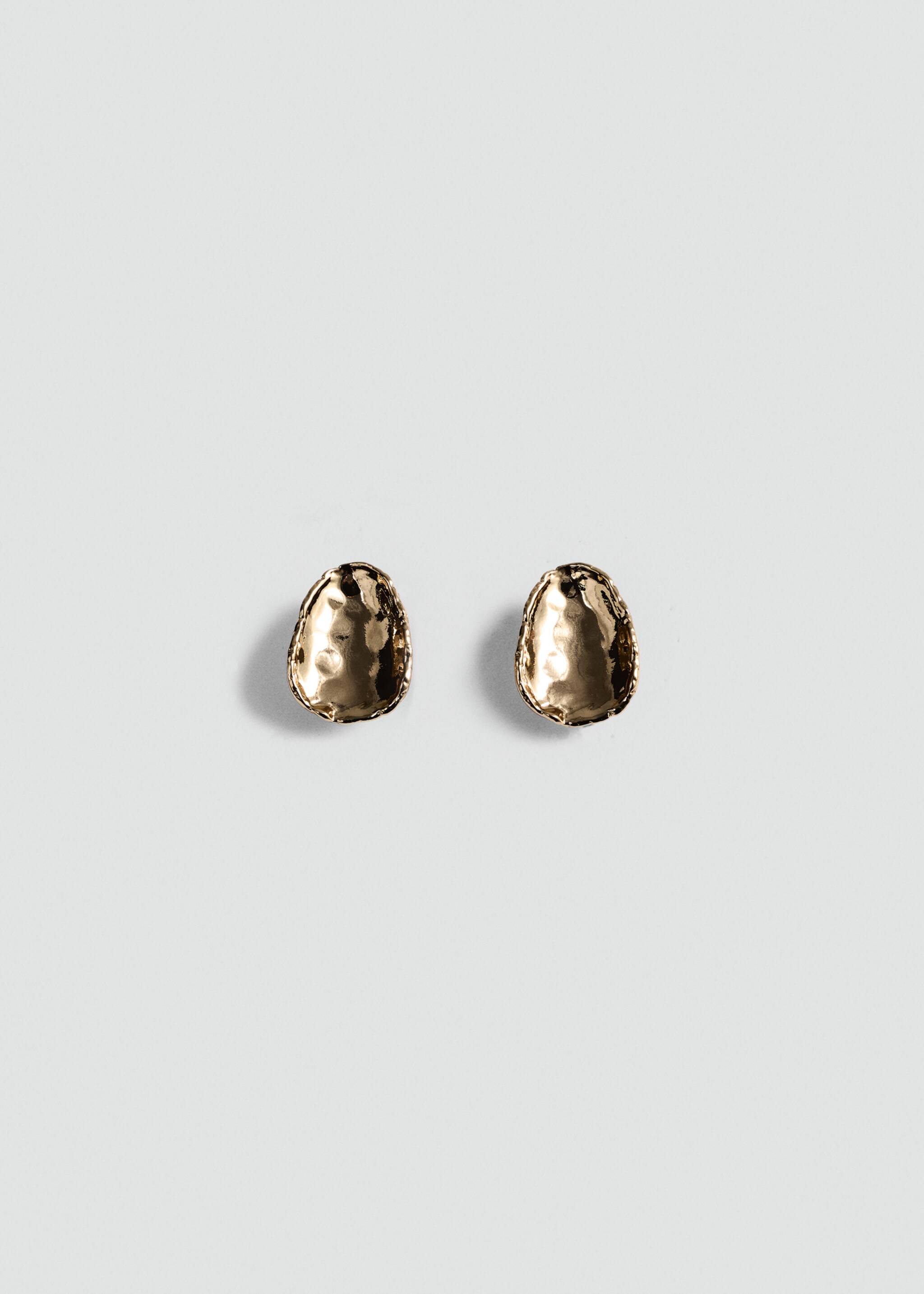 Textured earrings - Article without model, Gold. Ref: 77092541-00.