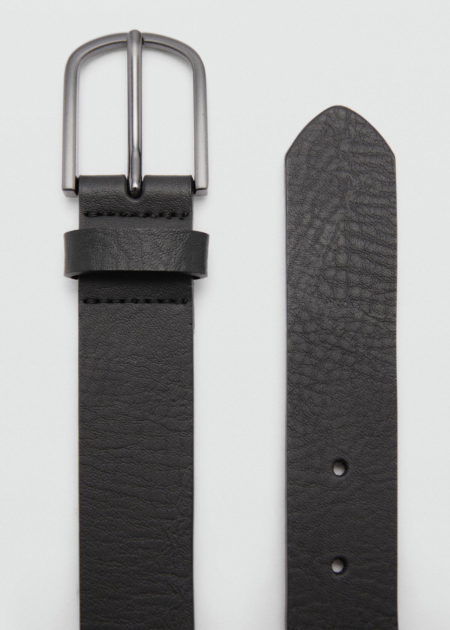 Leather belt with square buckle - Medium plane