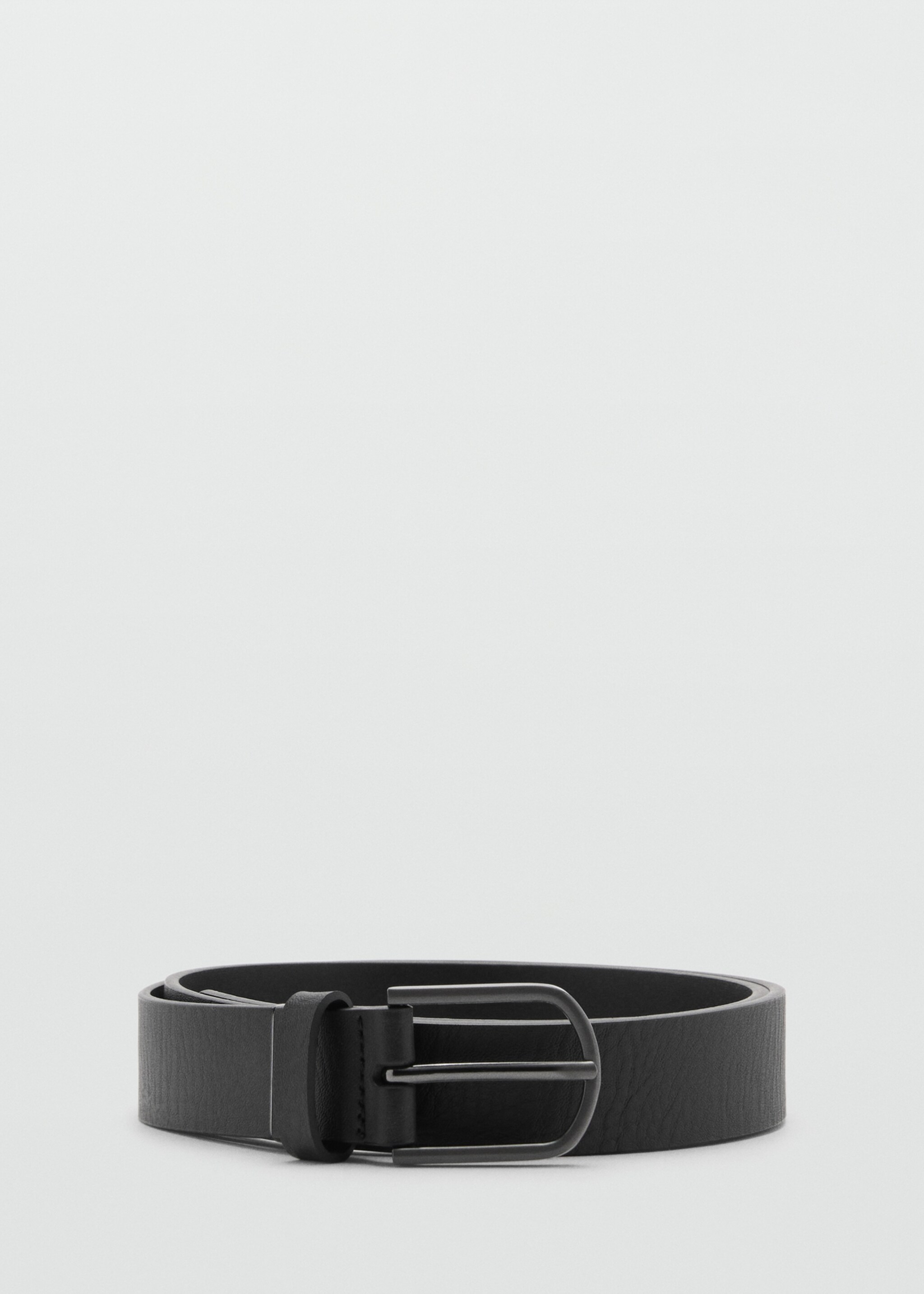 Leather belt with square buckle  - Article without model