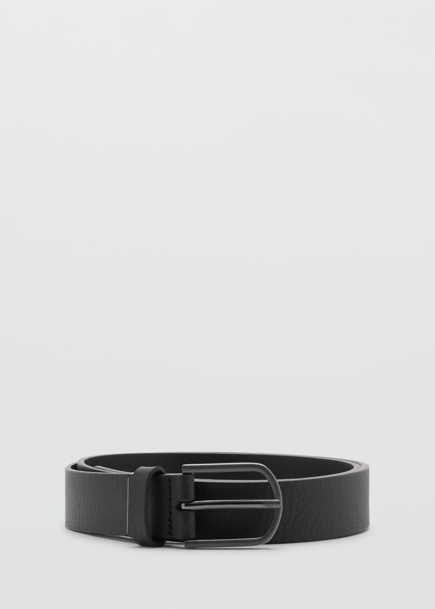 Leather belt with square buckle - Article without model