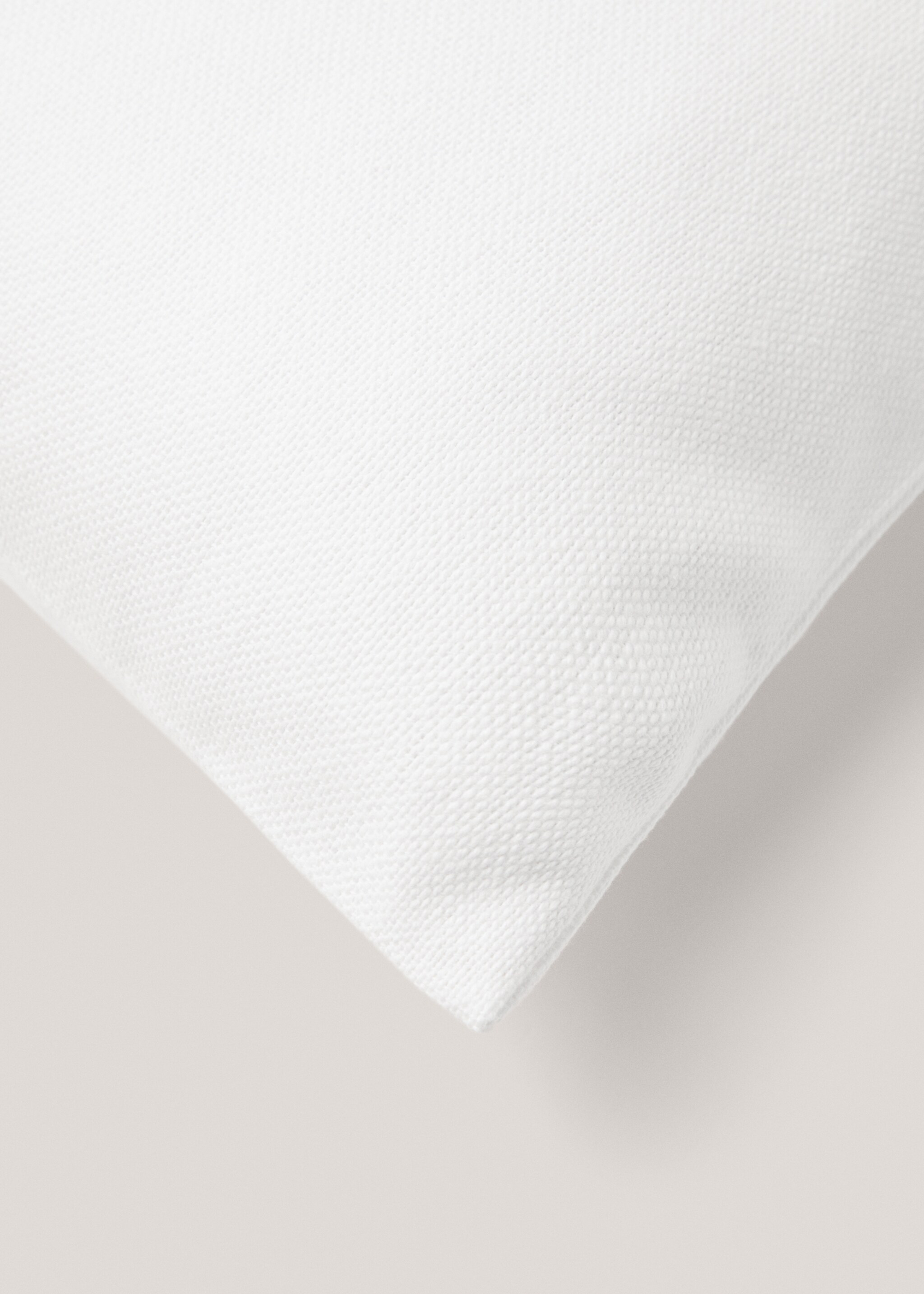 Cotton cushion cover 30x50cm - Details of the article 3, Off White. Ref: 77092543-00.