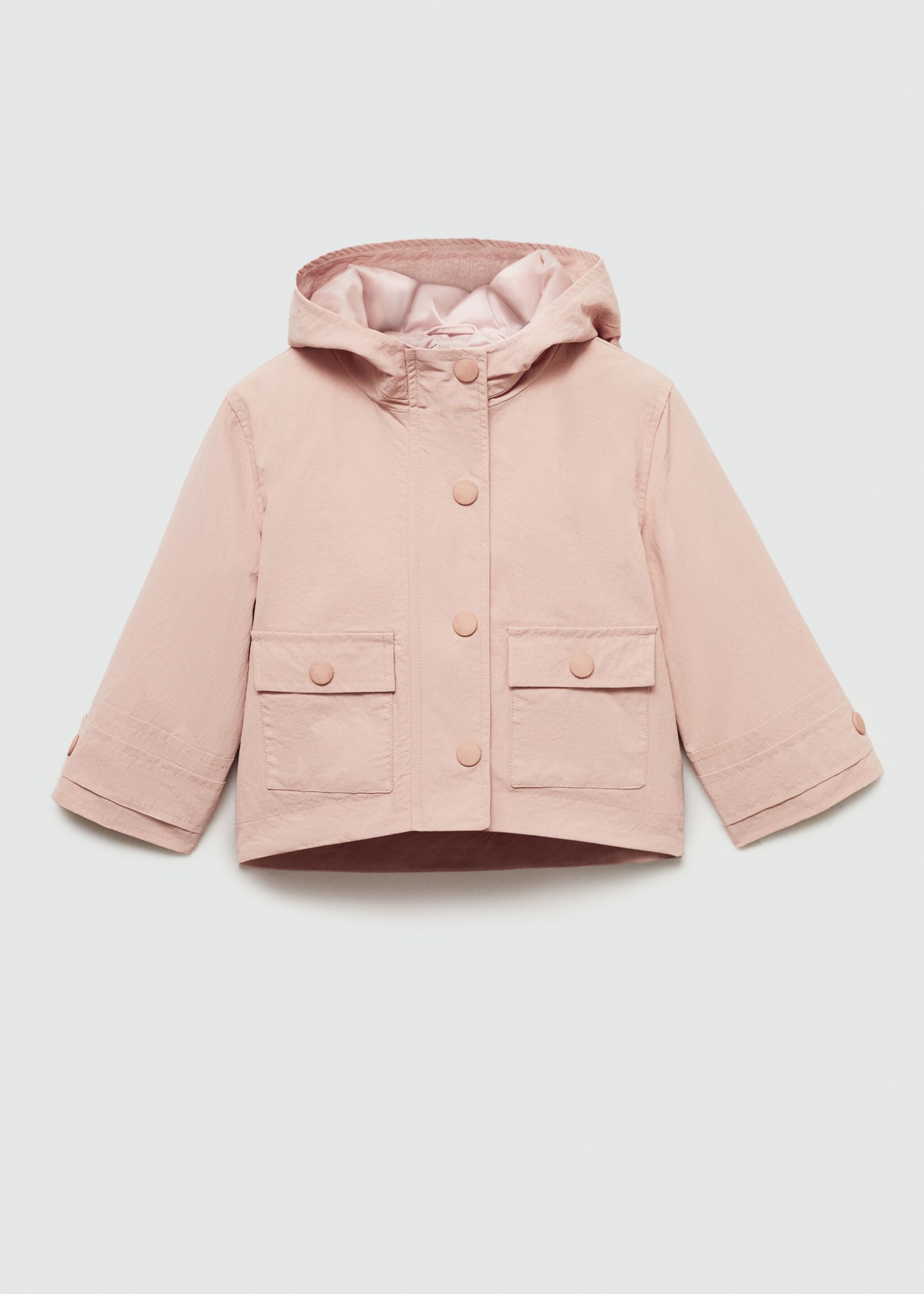 Raincoat hooded jacket - Article without model, Pink. Ref: 77092546-00.