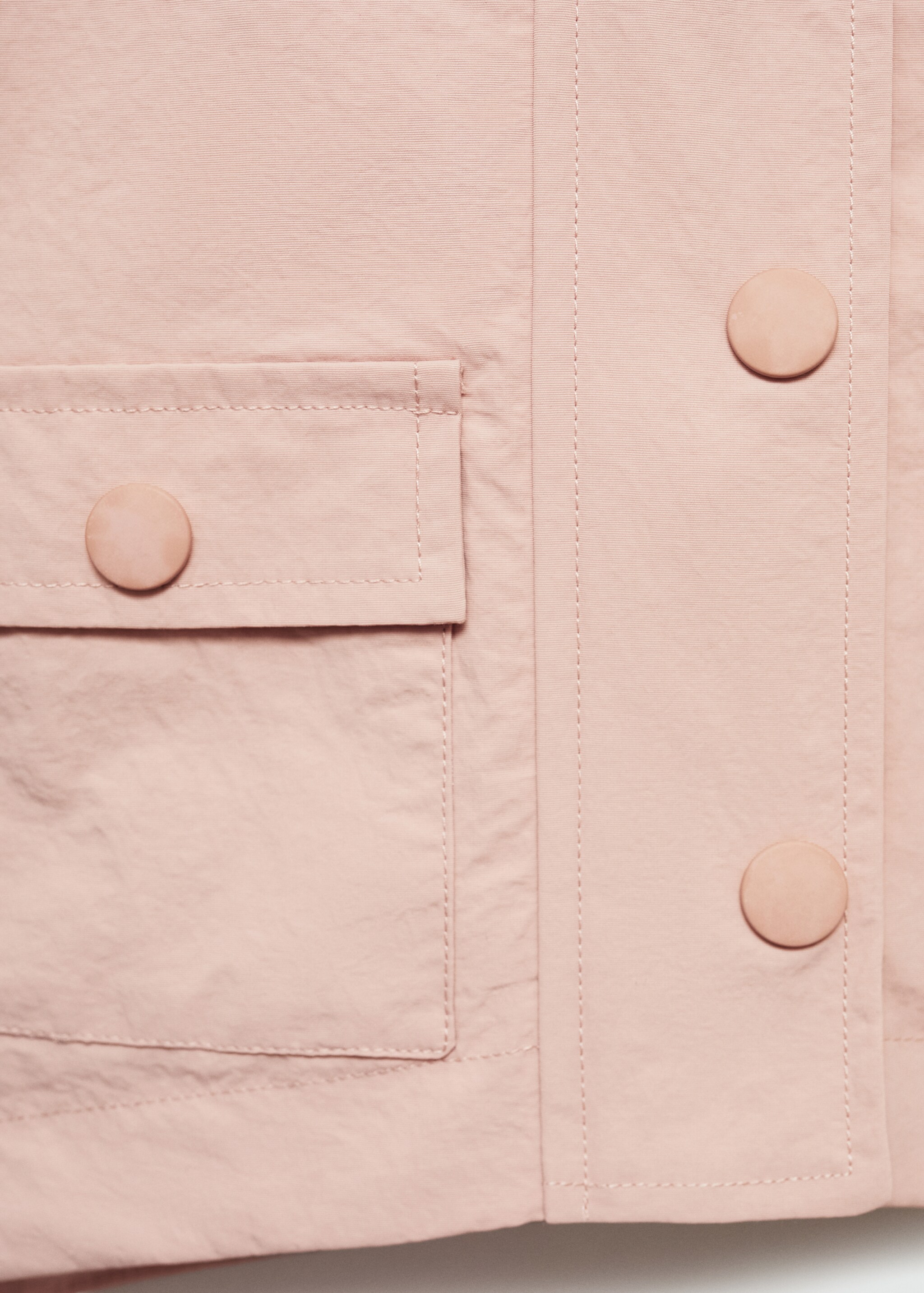Raincoat hooded jacket - Details of the article 8, Pink. Ref: 77092546-00.