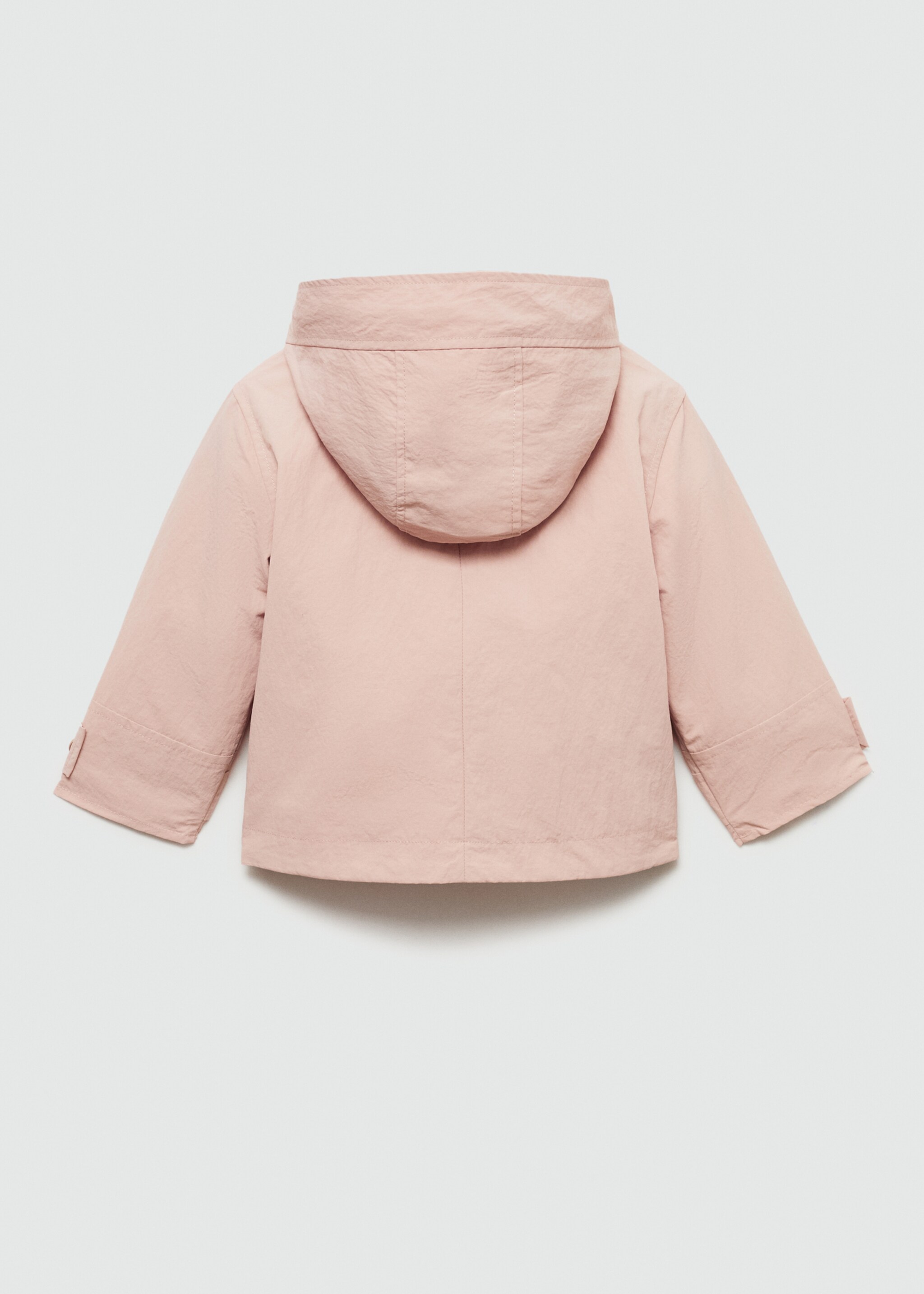 Raincoat hooded jacket - Reverse of the article, Pink. Ref: 77092546-00.