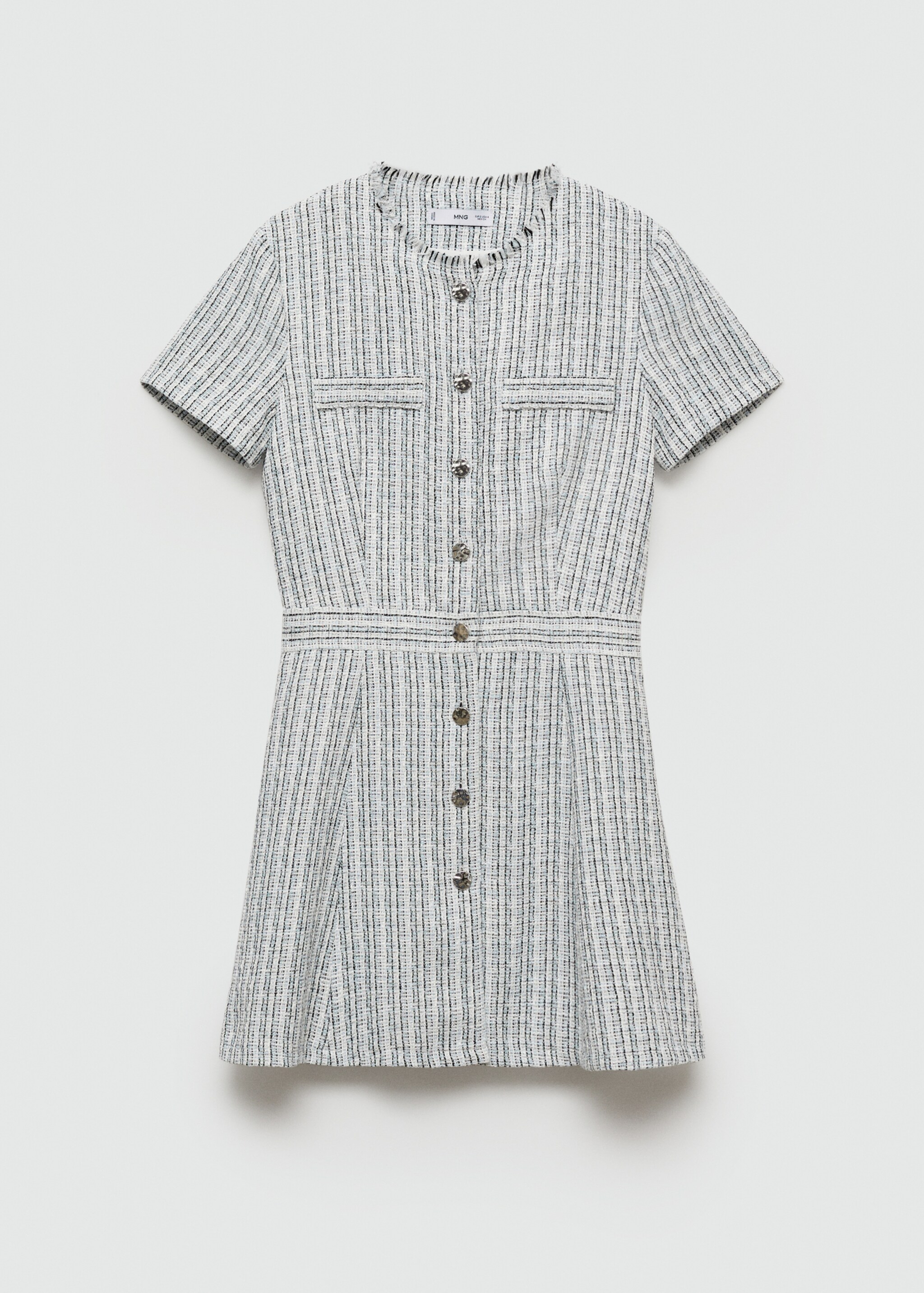 Robe tweed boutons - Article sans modèle, Bleu. Ref: 77092911-00.