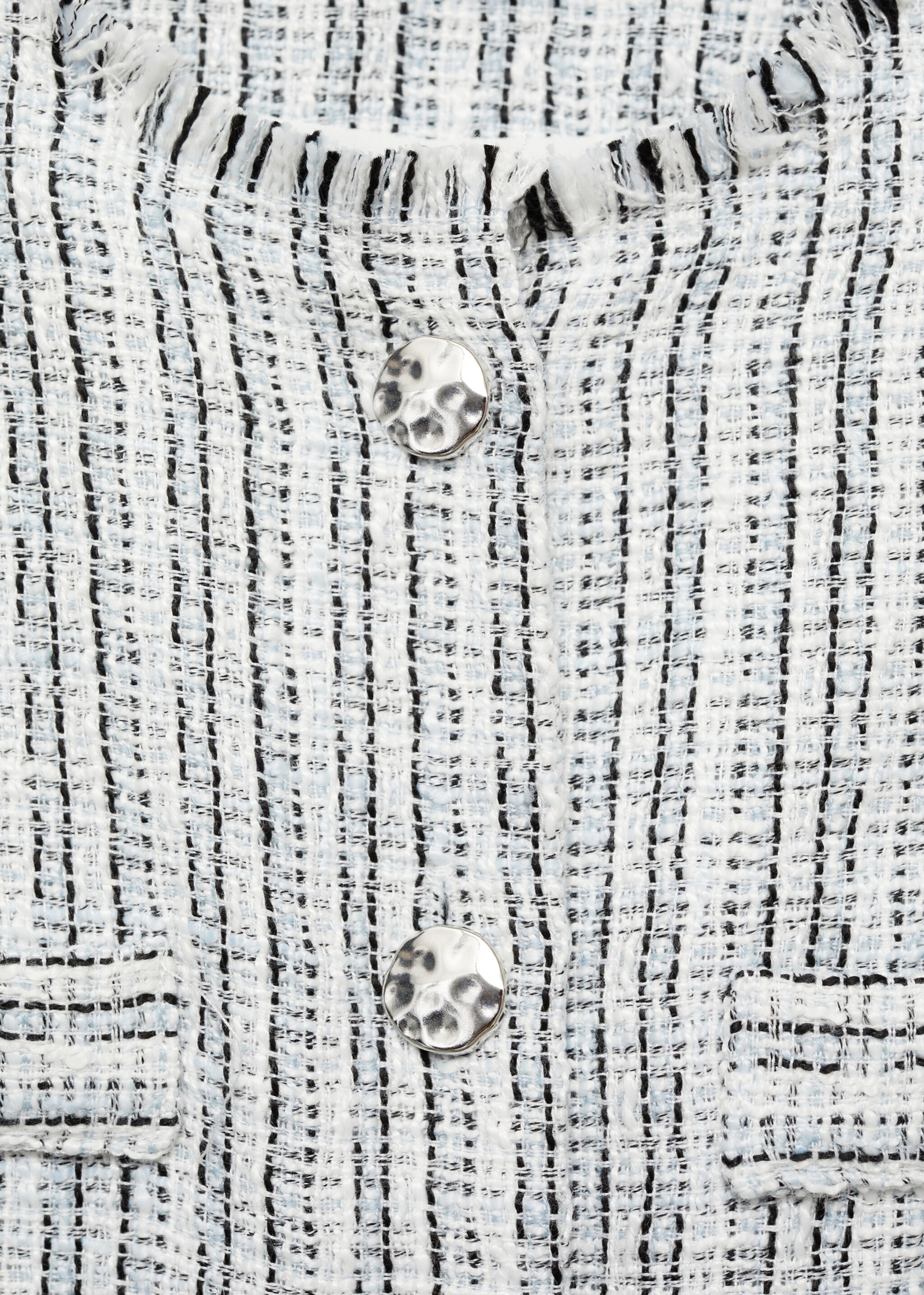 Robe tweed boutons - Détail de l'article 8, Bleu. Ref: 77092911-00.