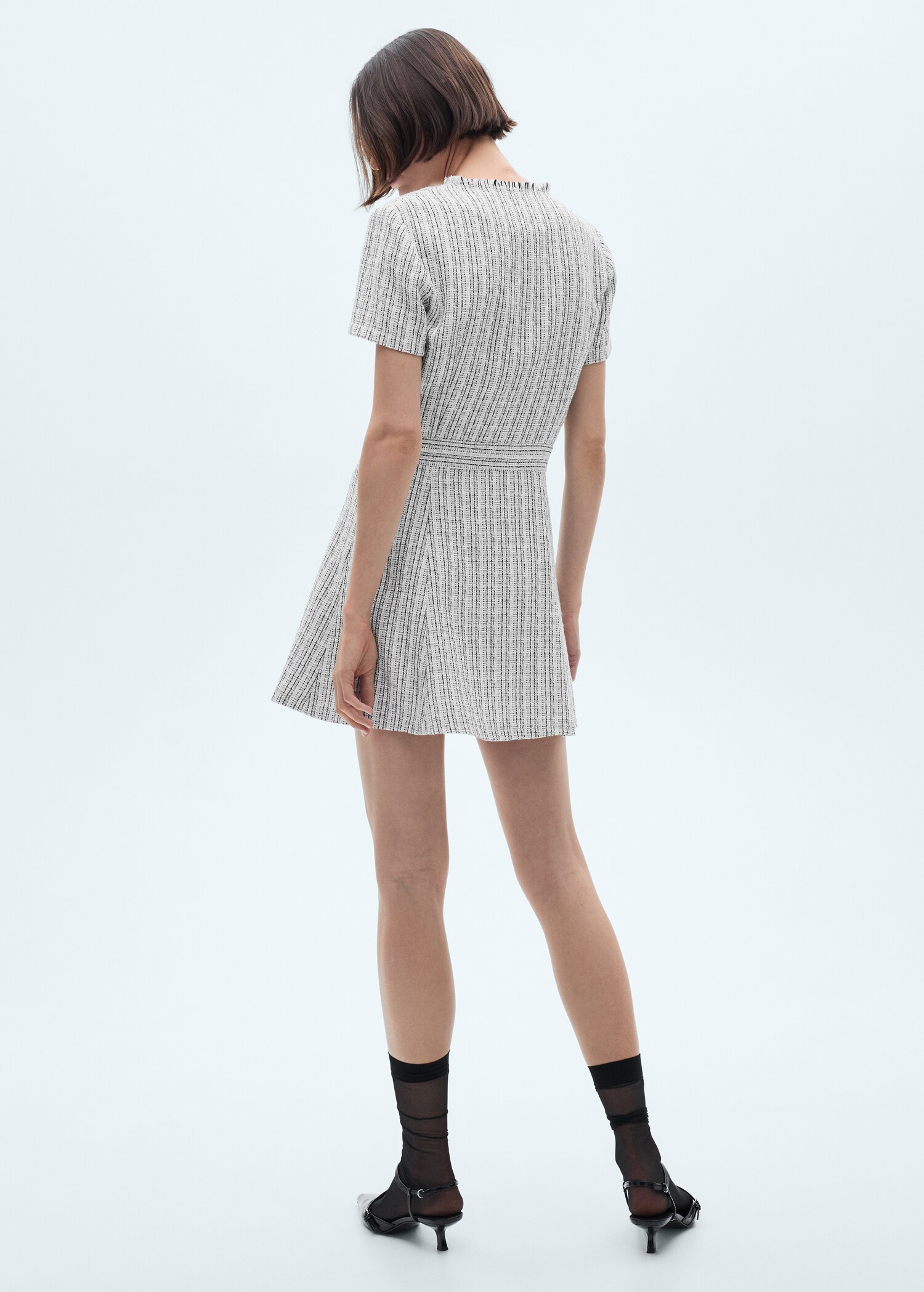 Robe tweed boutons - Verso de l’article