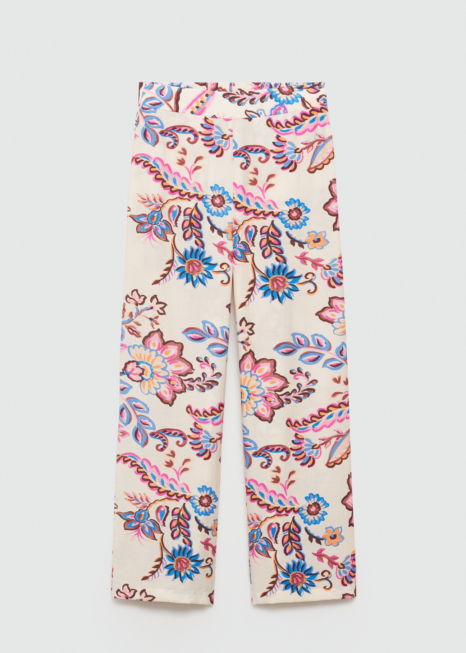 Floral print straight trousers - Article without model