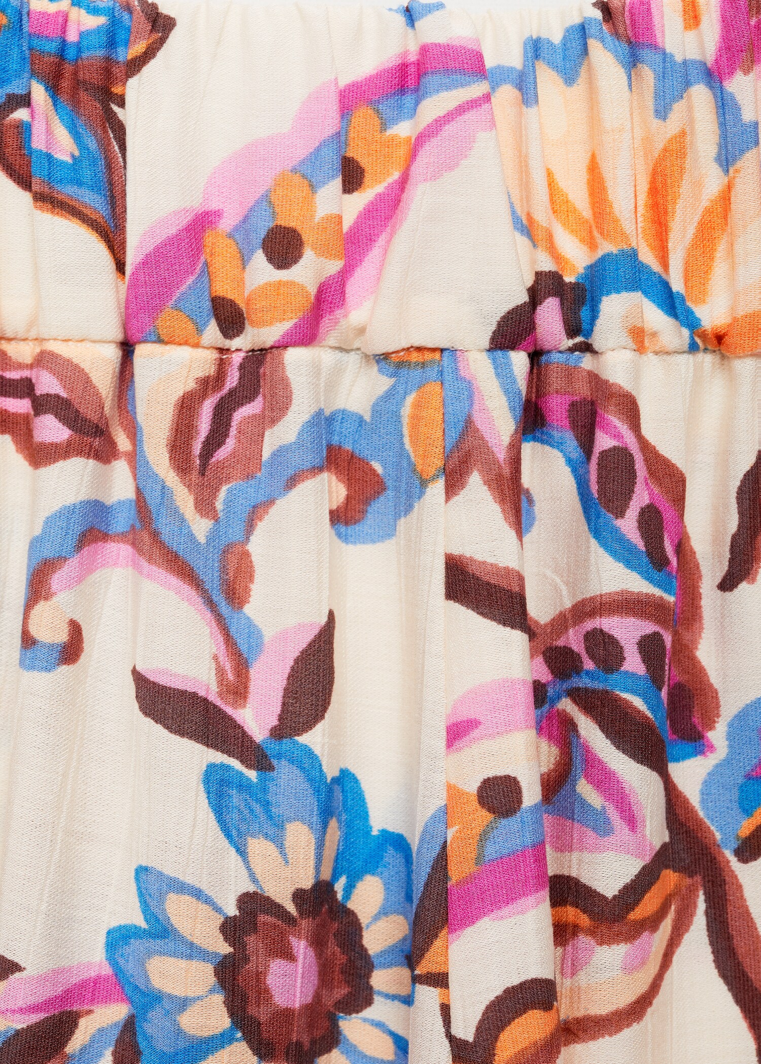 Floral print straight trousers - Details of the article 0