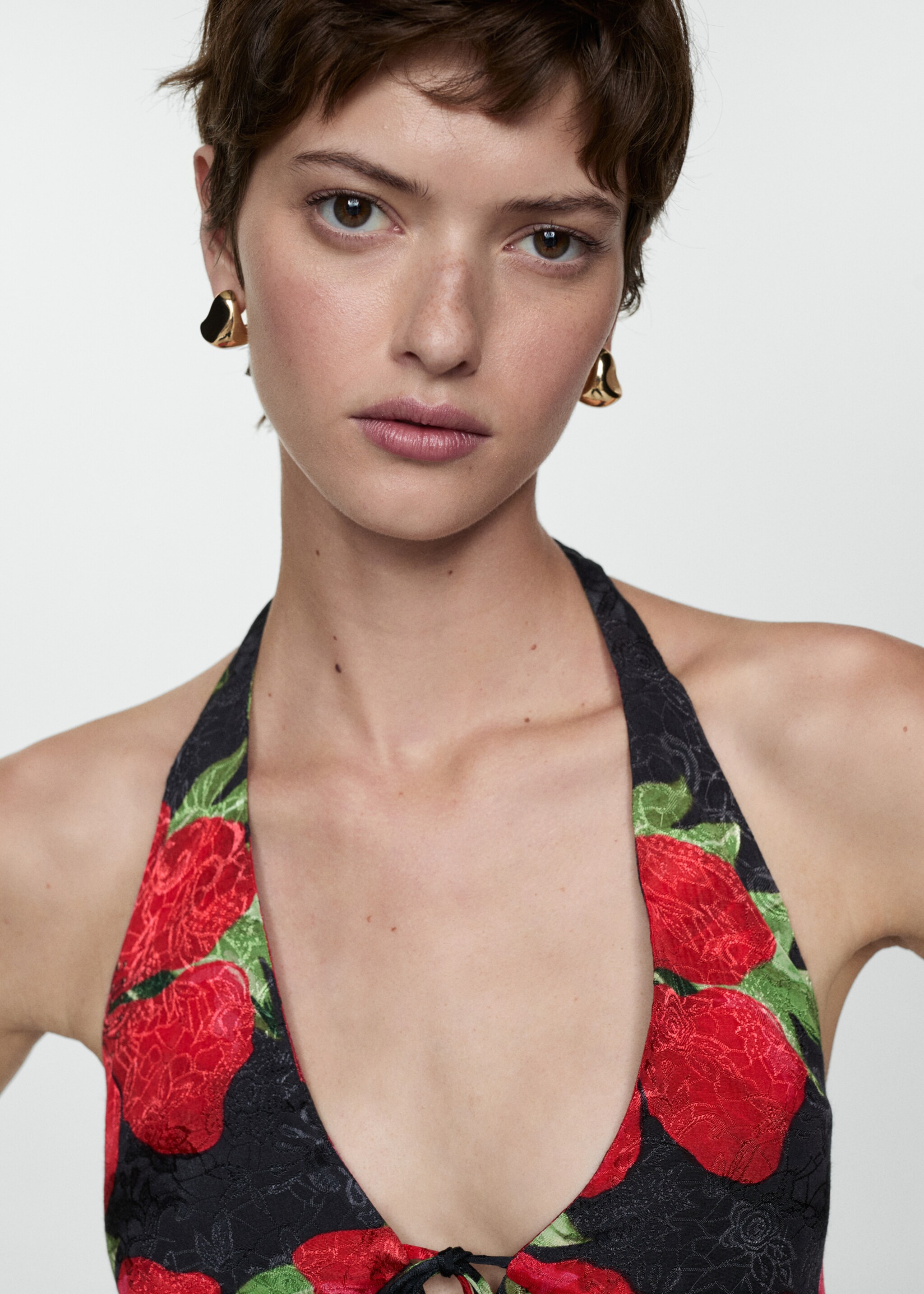Robe emmanchures américaines fleurs - Détail de l'article 1