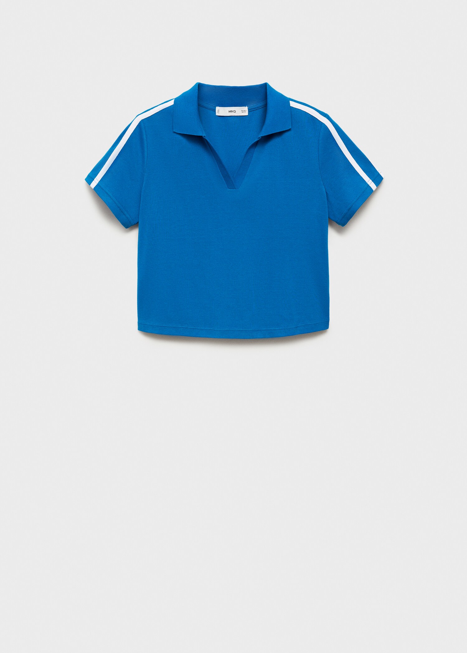 Contrasting stripes cotton polo shirt - Article without model
