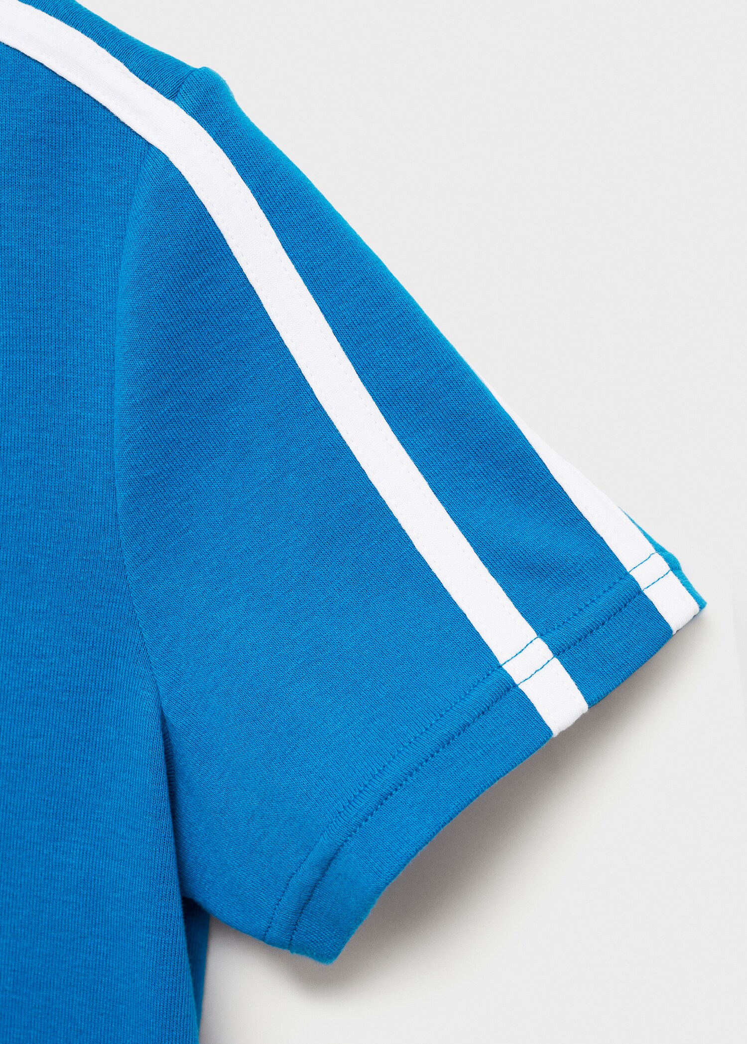 Contrasting stripes cotton polo shirt - Details of the article 0