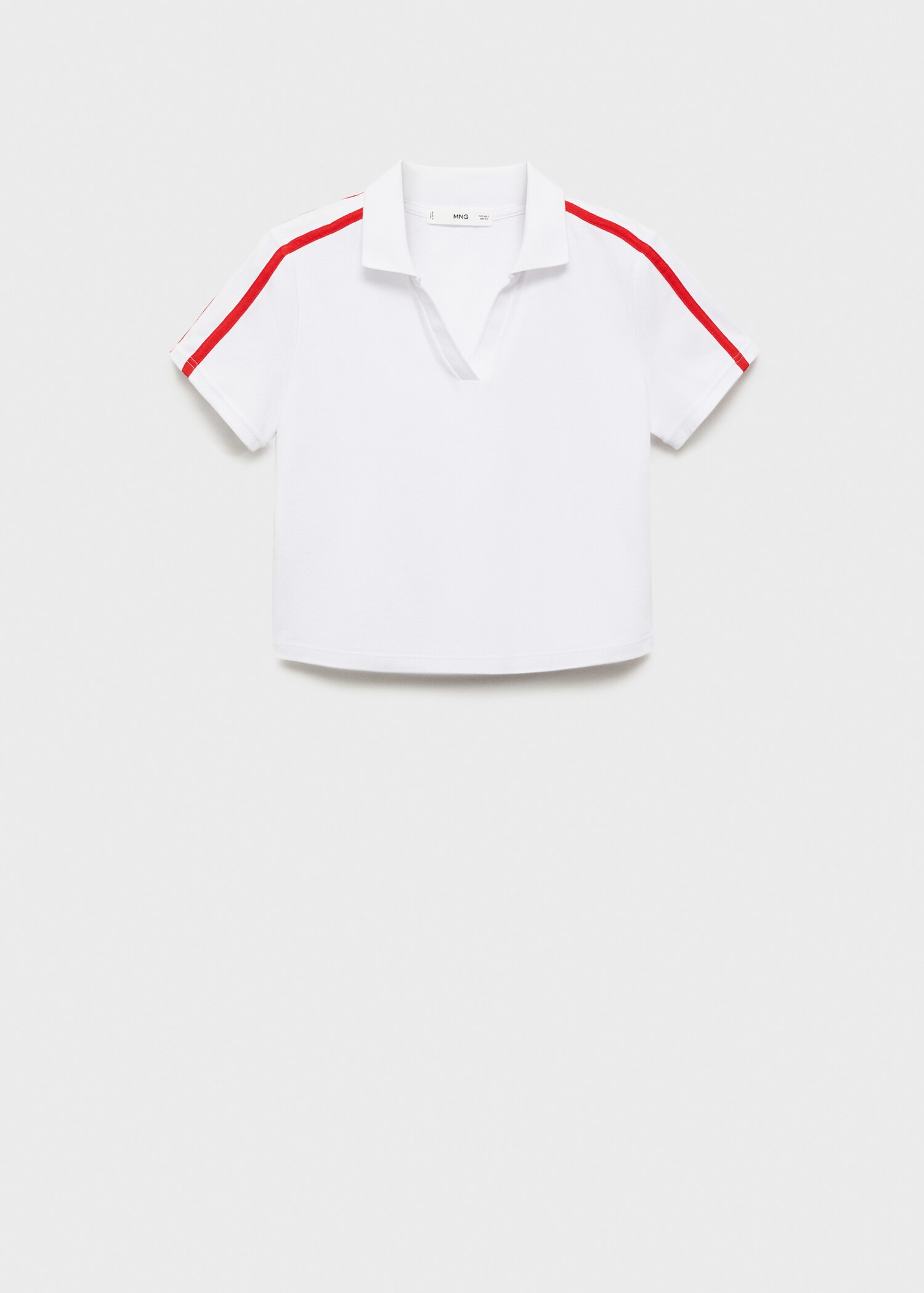 Contrasting stripes cotton polo shirt - Article without model