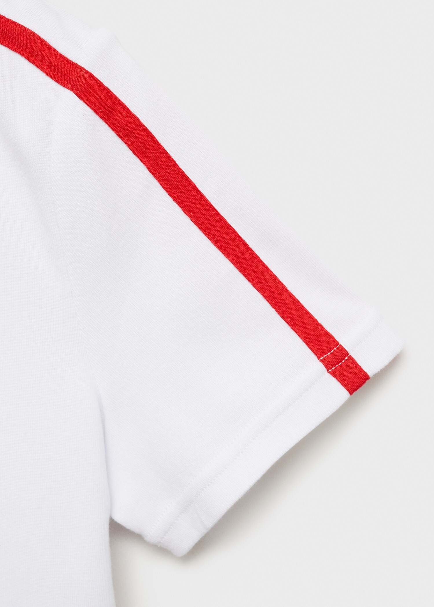 Contrasting stripes cotton polo shirt - Details of the article 0