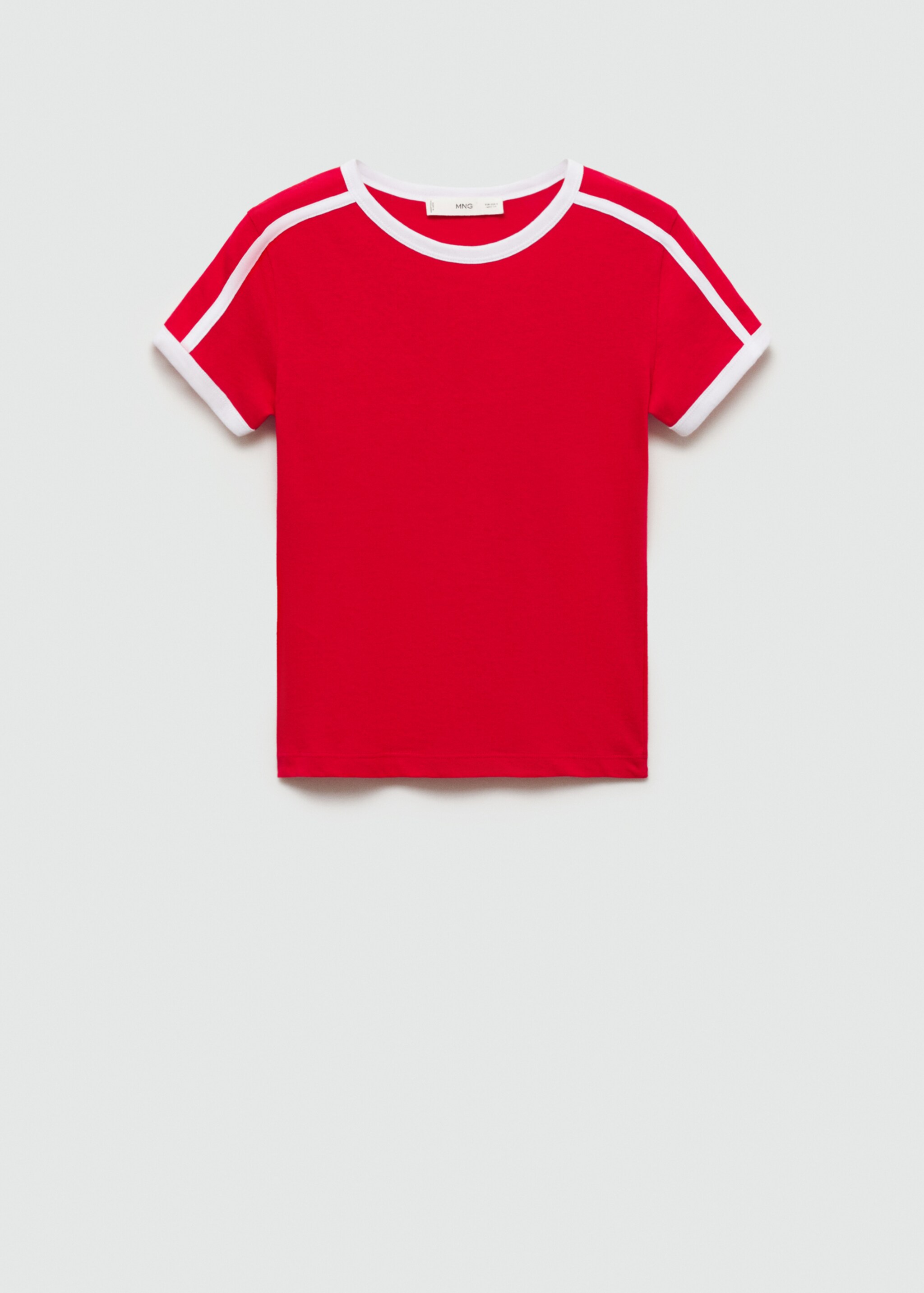 T-shirt maille bords contrastants - Article sans modèle