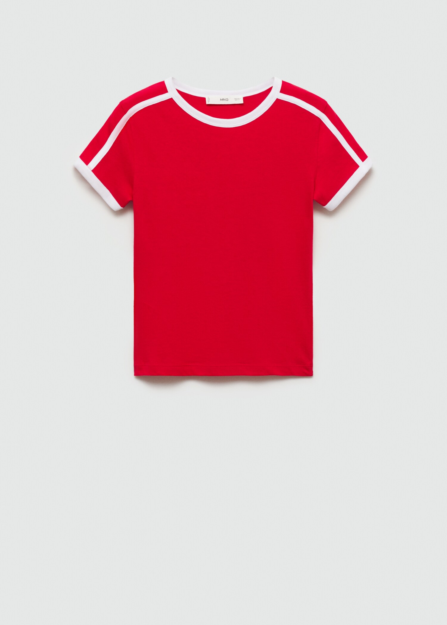 Strick-T-Shirt mit Kontrastabschlüssen - Artikel ohne Model