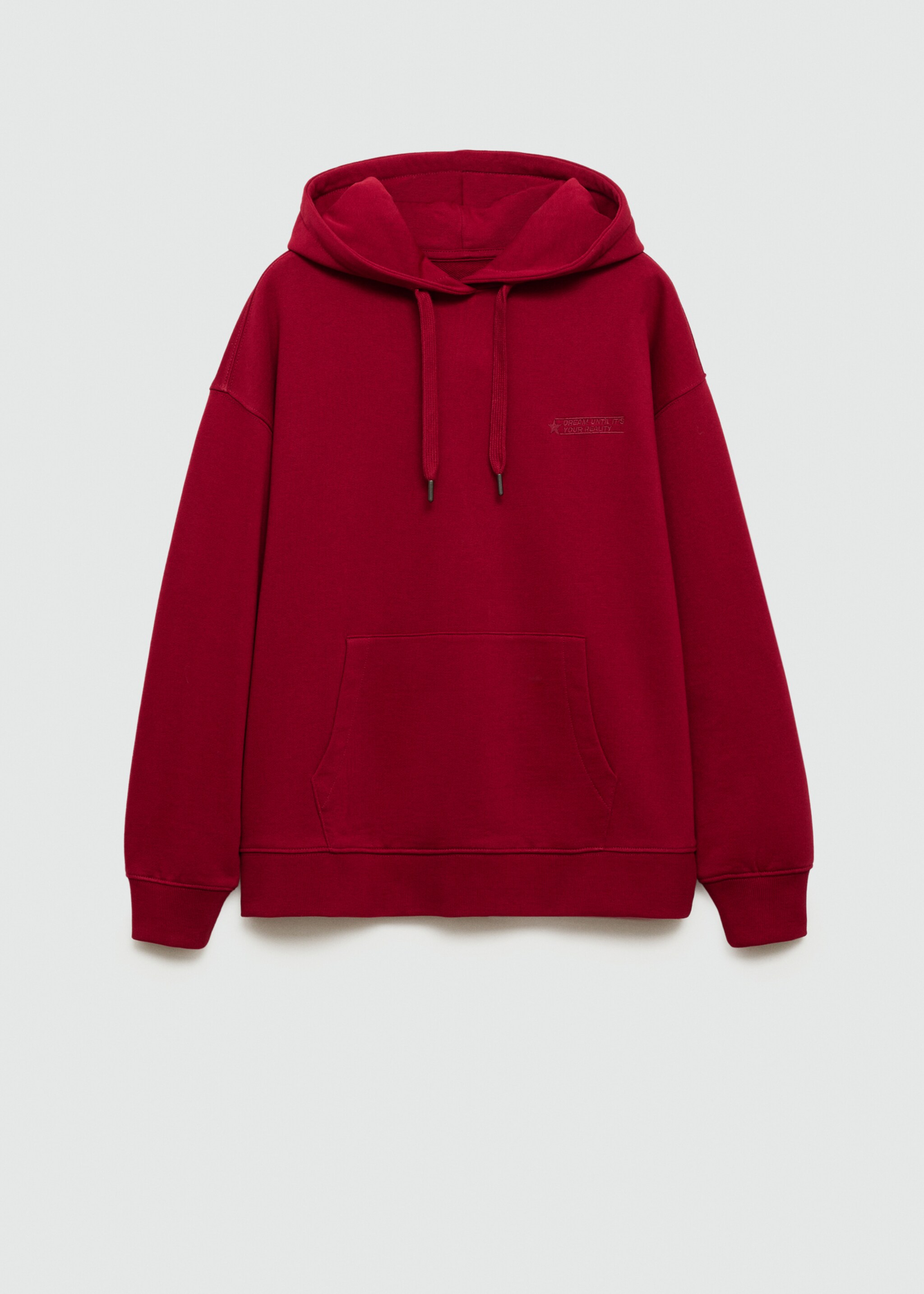 Embroidered detail cotton sweatshirt - Article without model, Green. Ref: 77092931-00.