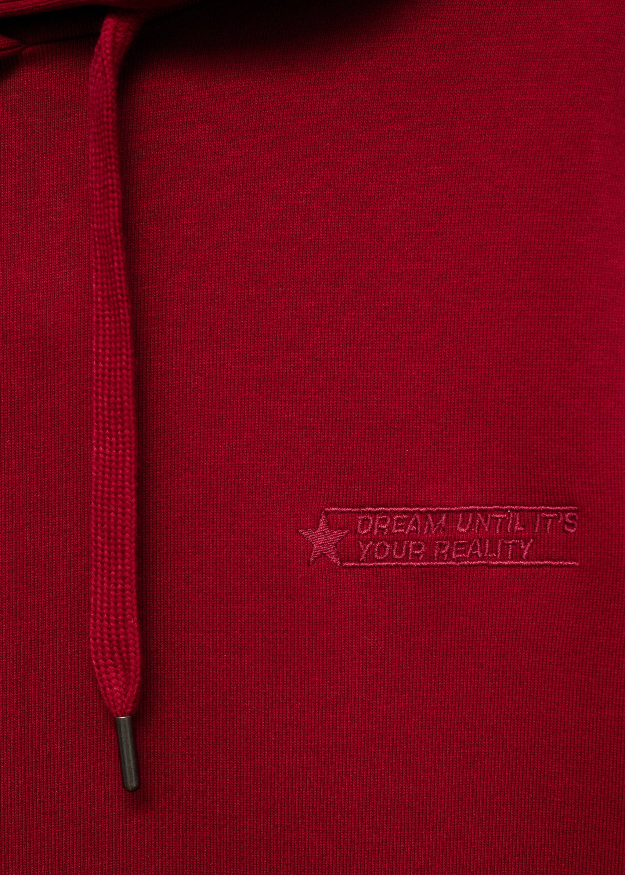 Embroidered detail cotton sweatshirt - Details of the article 8, Green. Ref: 77092931-00.