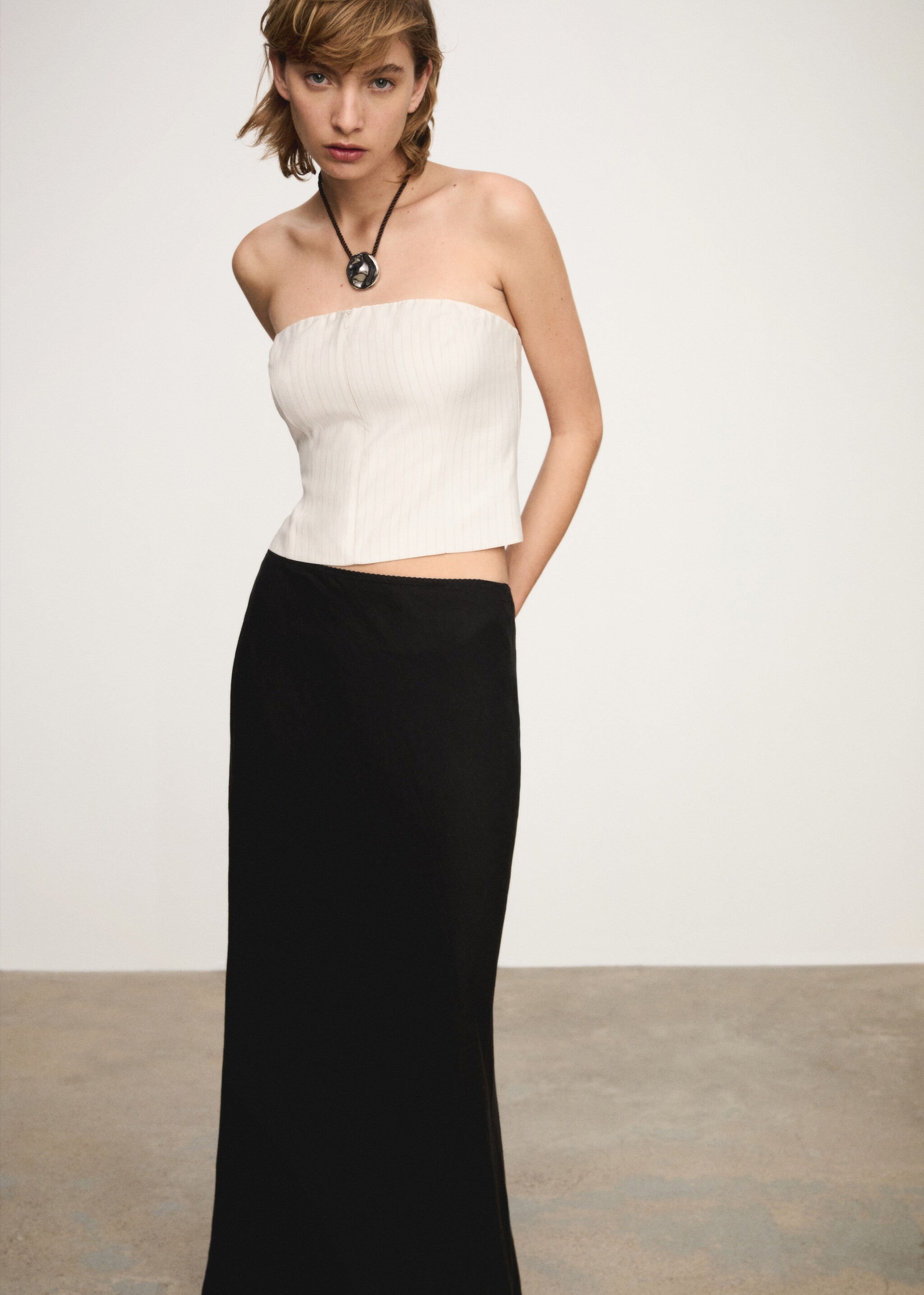 Striped bandeau top - Medium plane