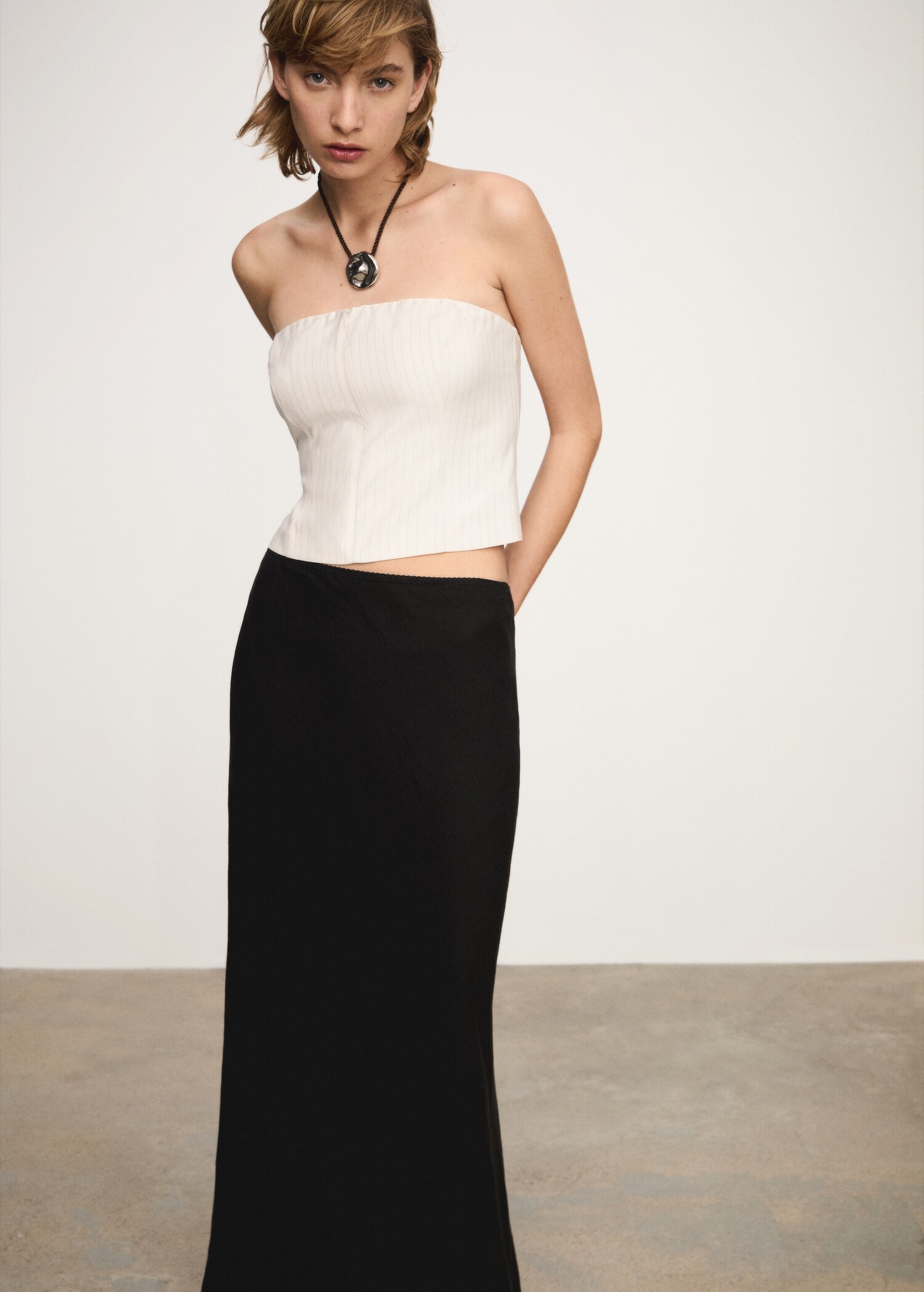 Striped bandeau top - Medium plane