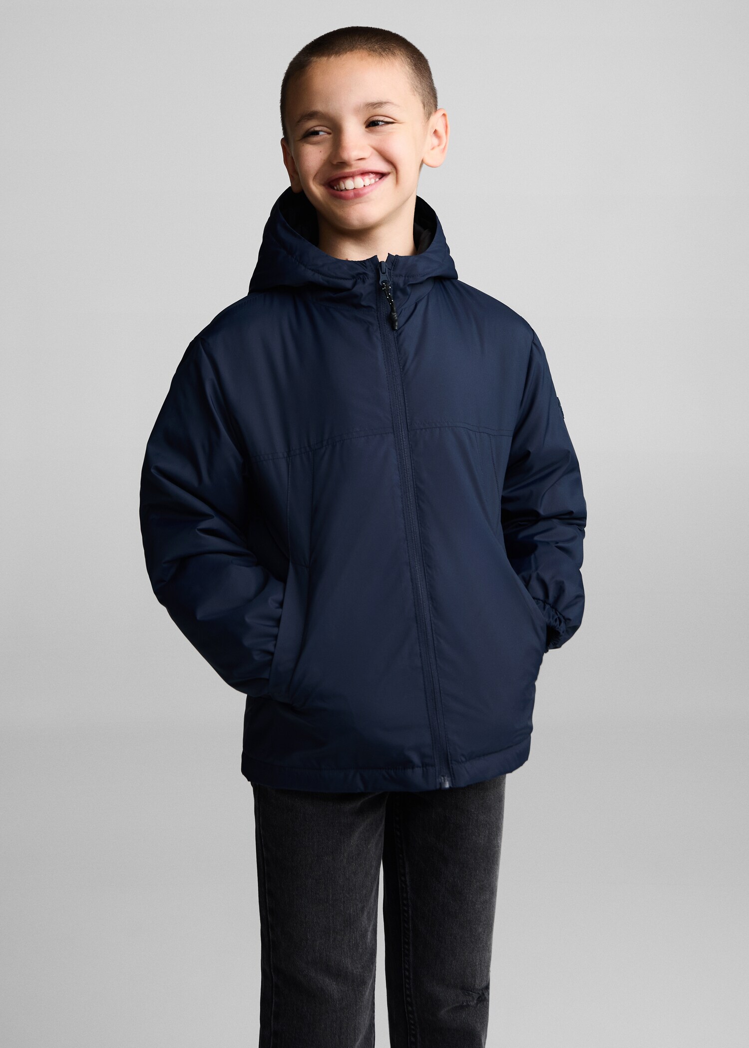Hooded coat - Medium plane