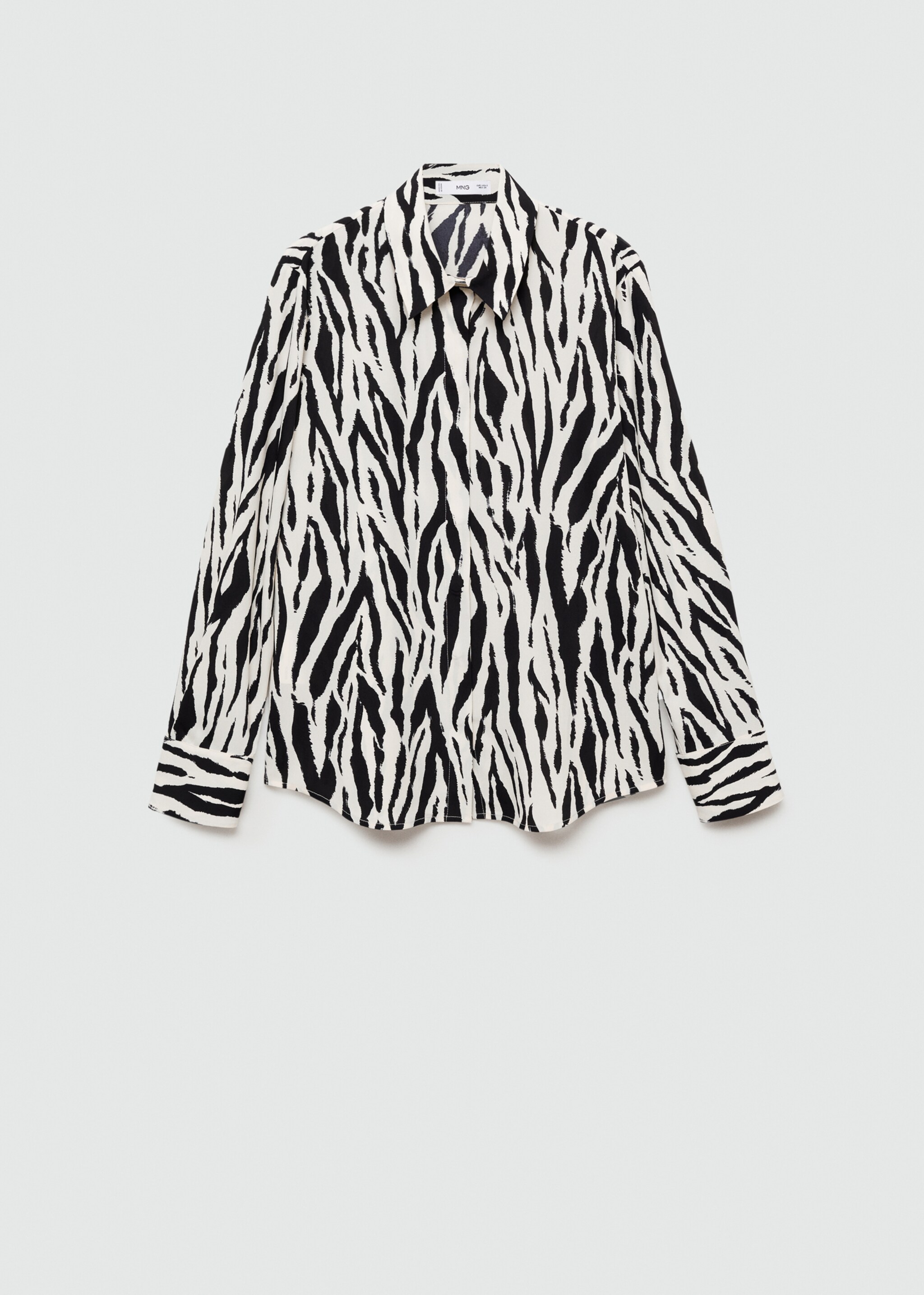 Printed flowy shirt - Article without model, Ecru. Ref: 77093267-00.