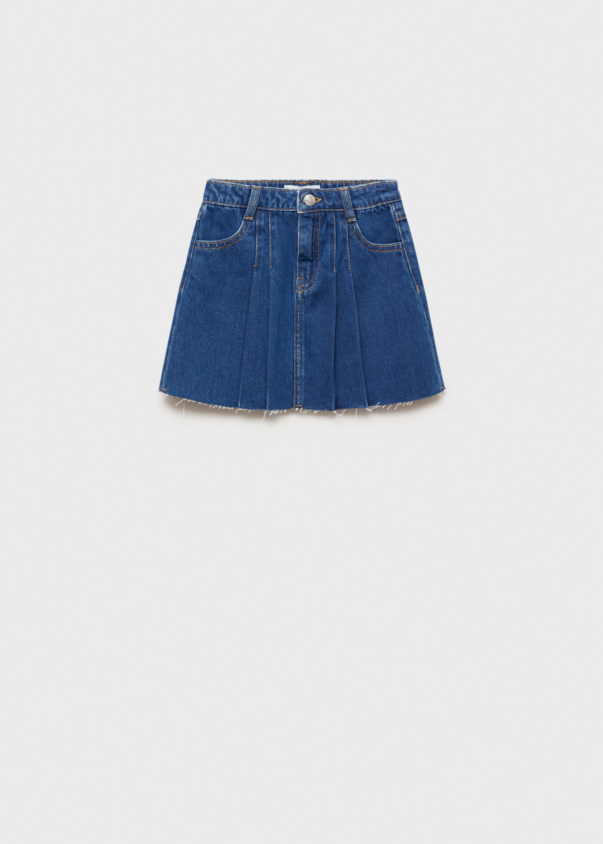 Jeans-Faltenrock - Artikel ohne Model, Dunkelblau. Ref: 77093273-00.